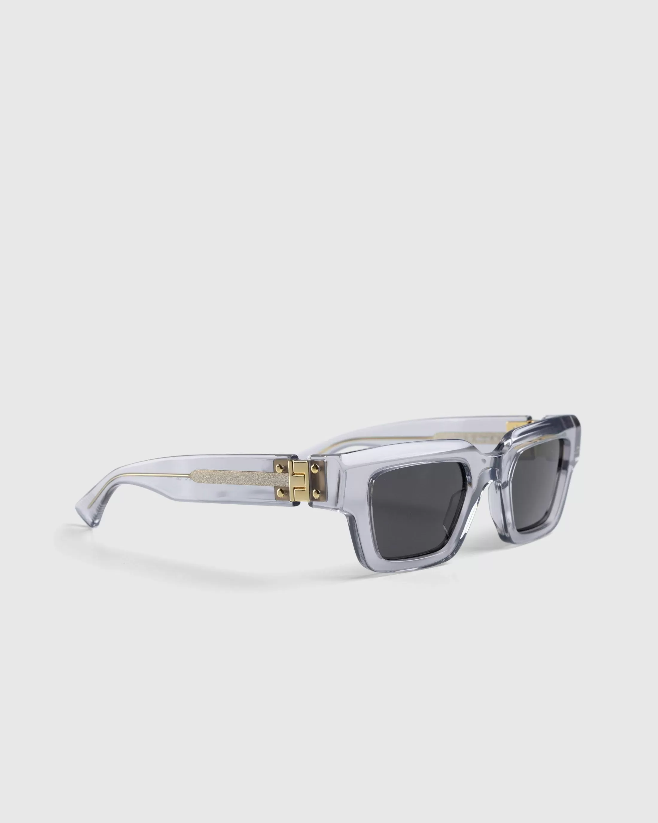 Store Bottega Veneta Hinge Acetate Square Sunglasses crystal