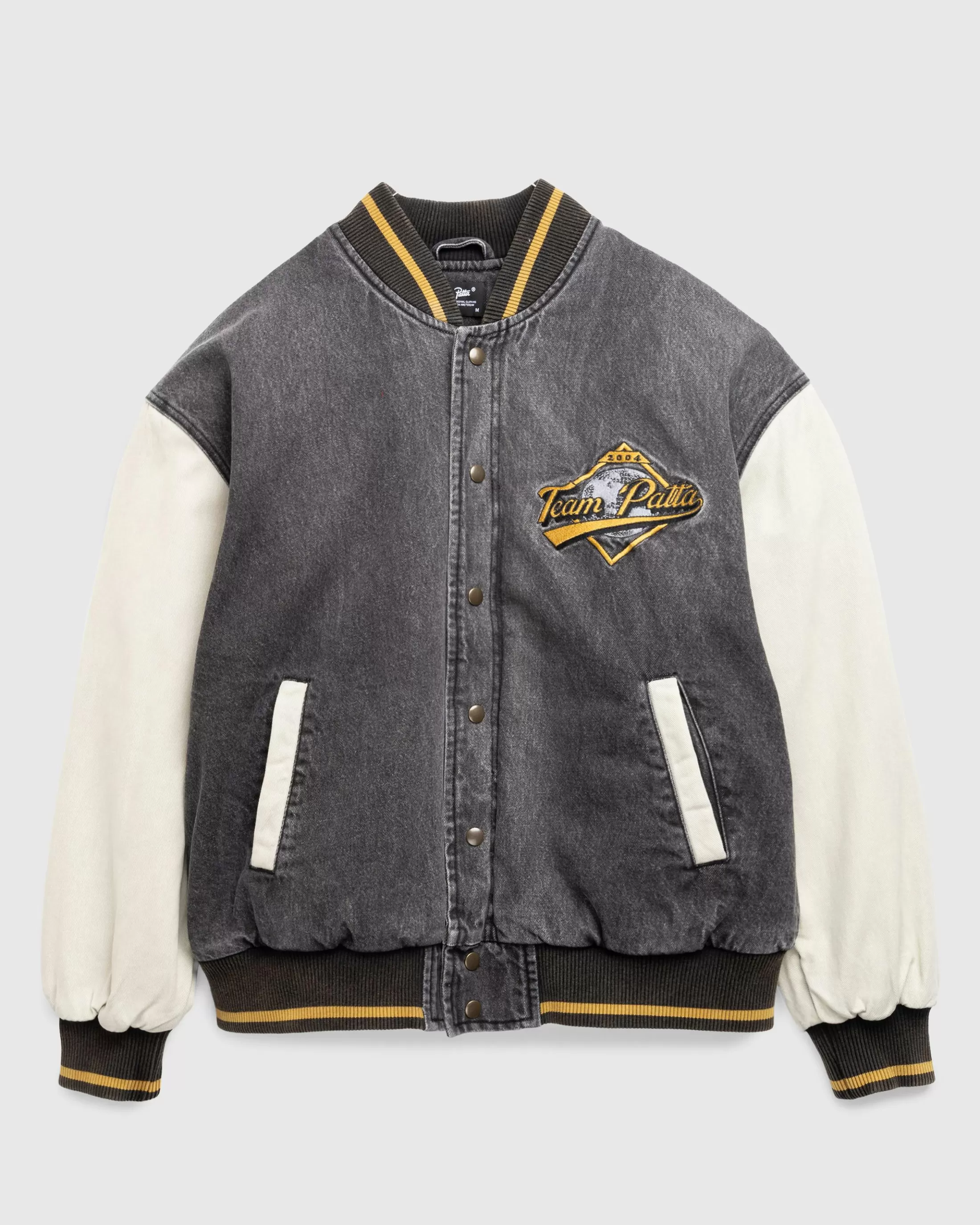 Fashion Patta Homerun Denim Varsity Jacket black