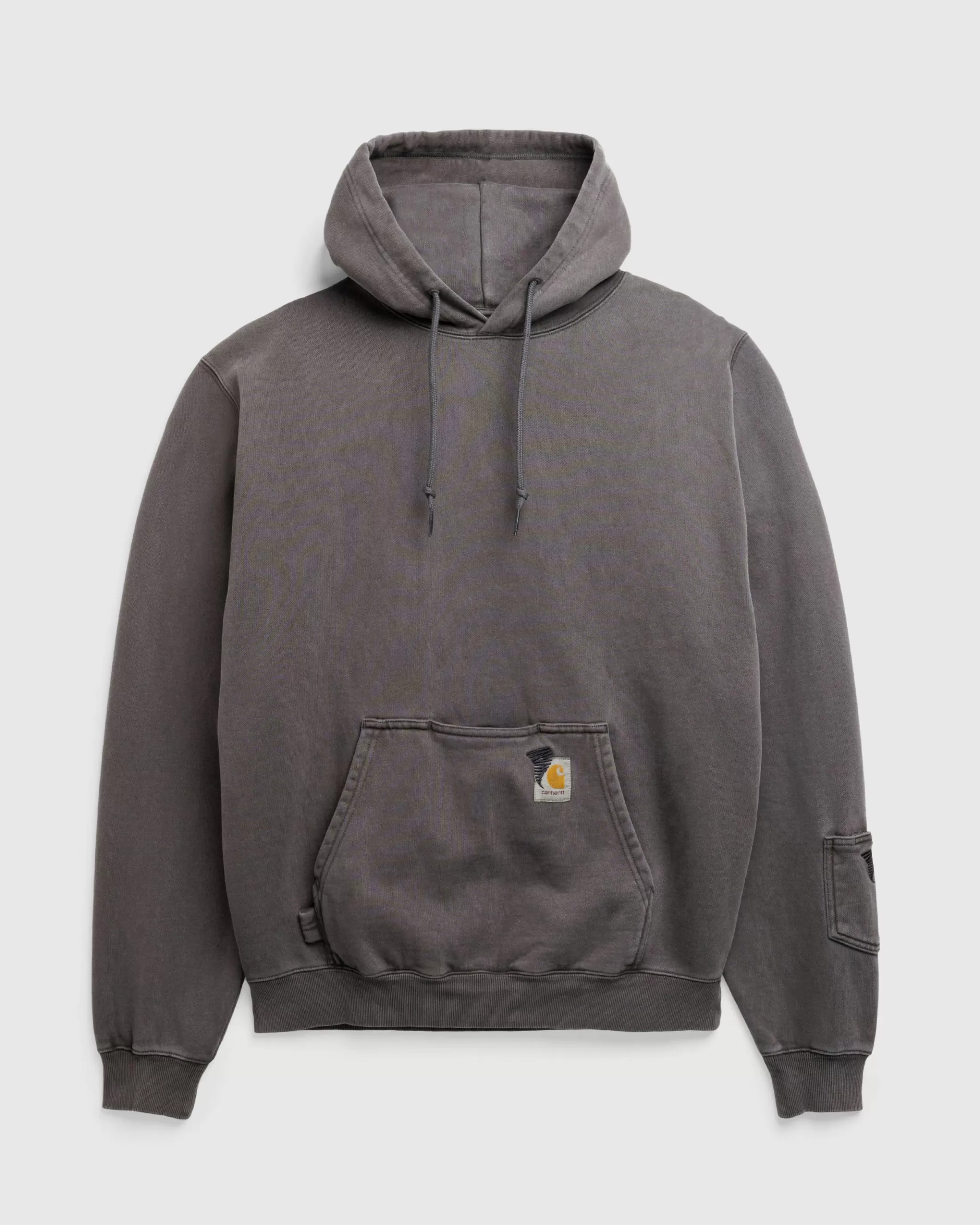 Shop Carhartt WIP Hooded Pigment Dyed Sweat soot