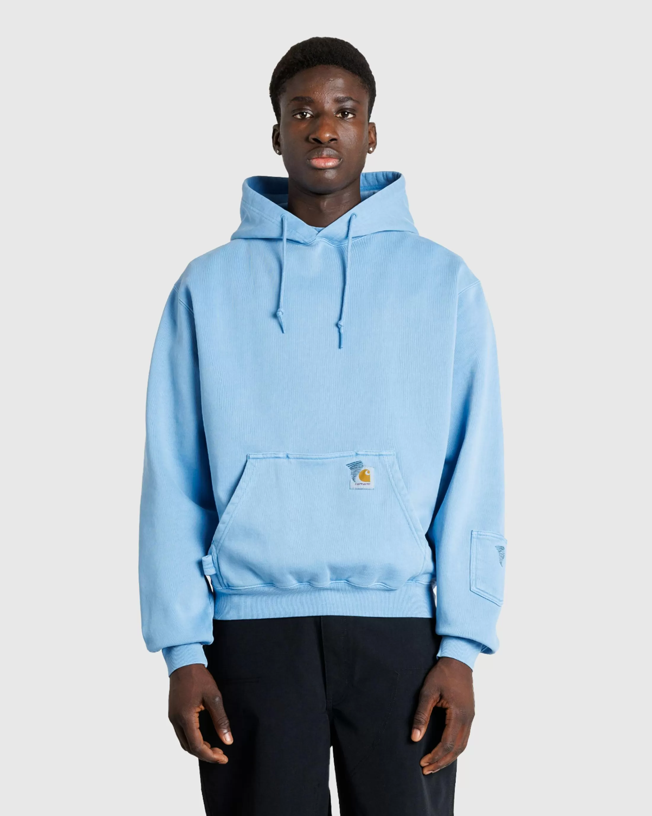 Clearance Carhartt WIP Hooded Pigment Dyed Sweat piscine