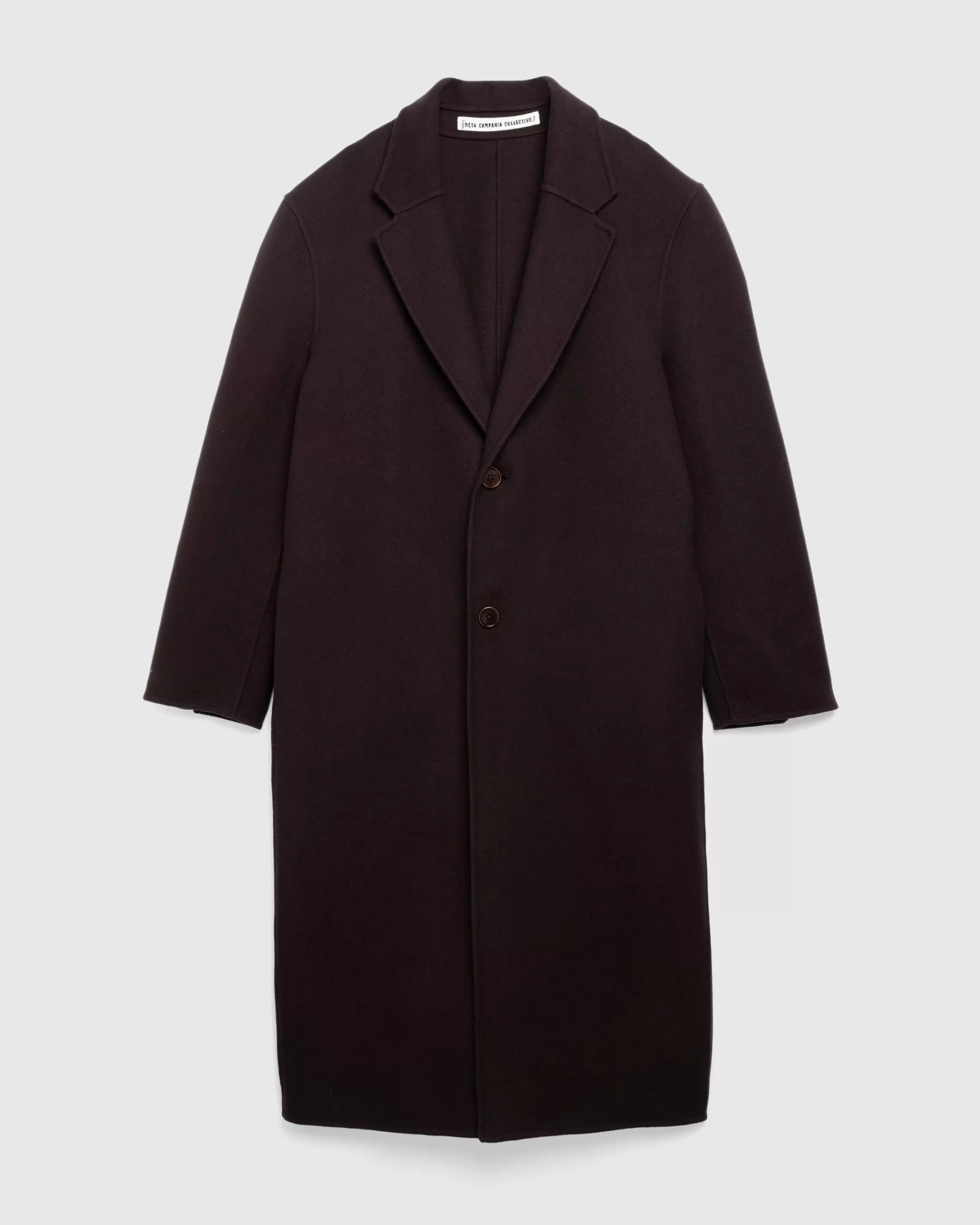 Sale Meta Campania Collective Hugo Long Wool Coat Dark Chocolate Brown darkchocolatebrown