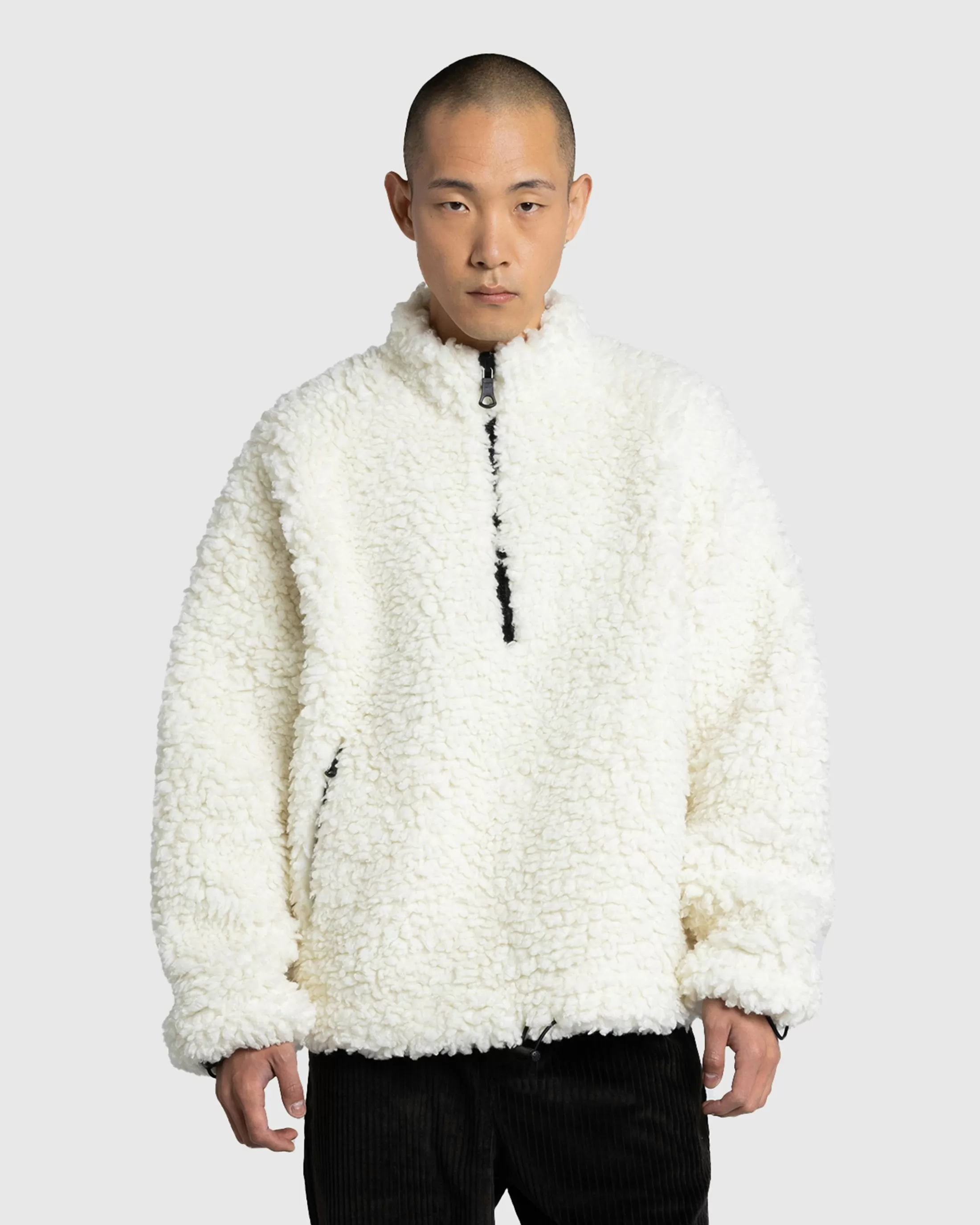 Cheap Meta Campania Collective Jason Shearling Quarter-Zip Natural White naturalwhite