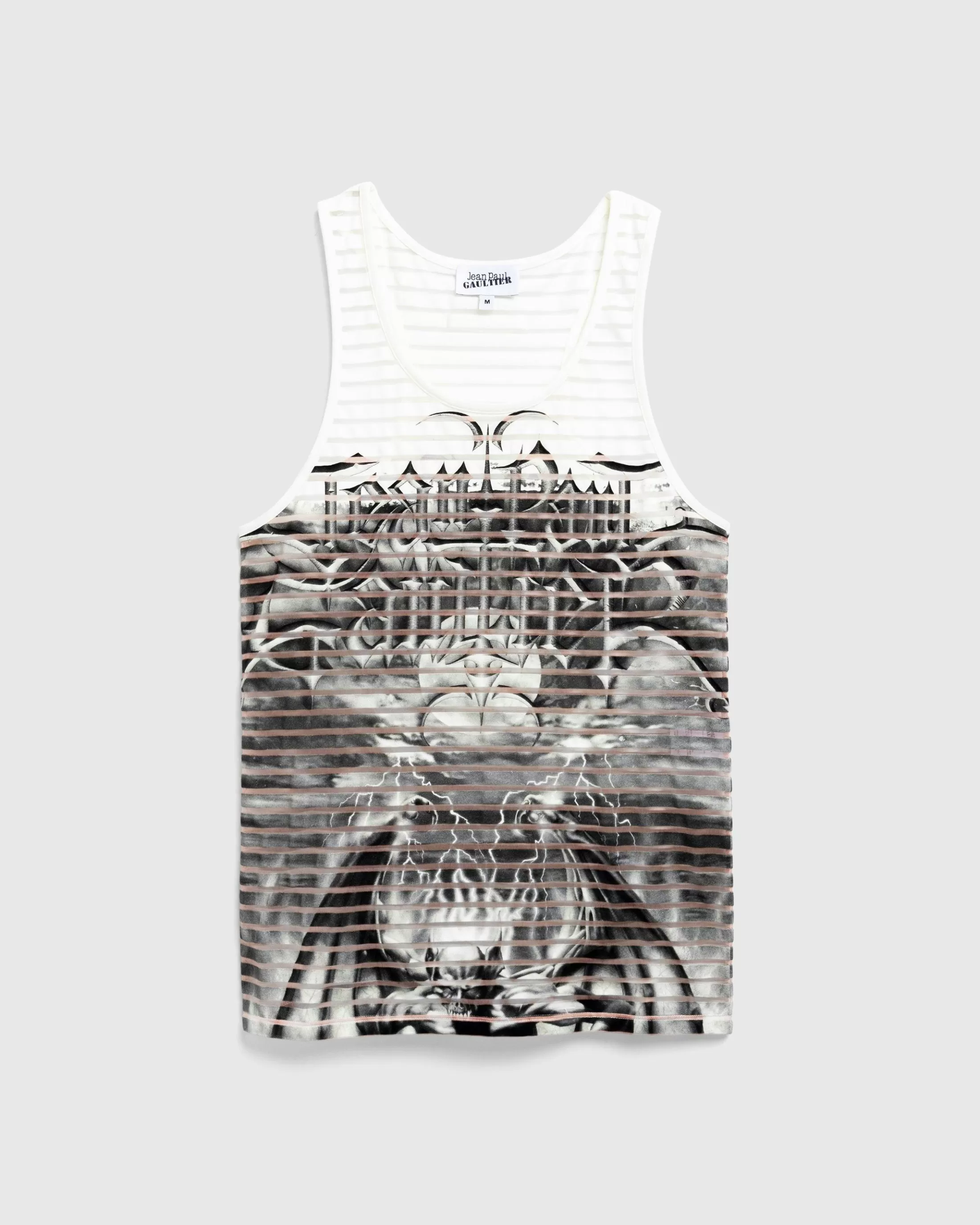 Clearance Jean Paul Gaultier Jersey Tank Top Printed Diablo white/black