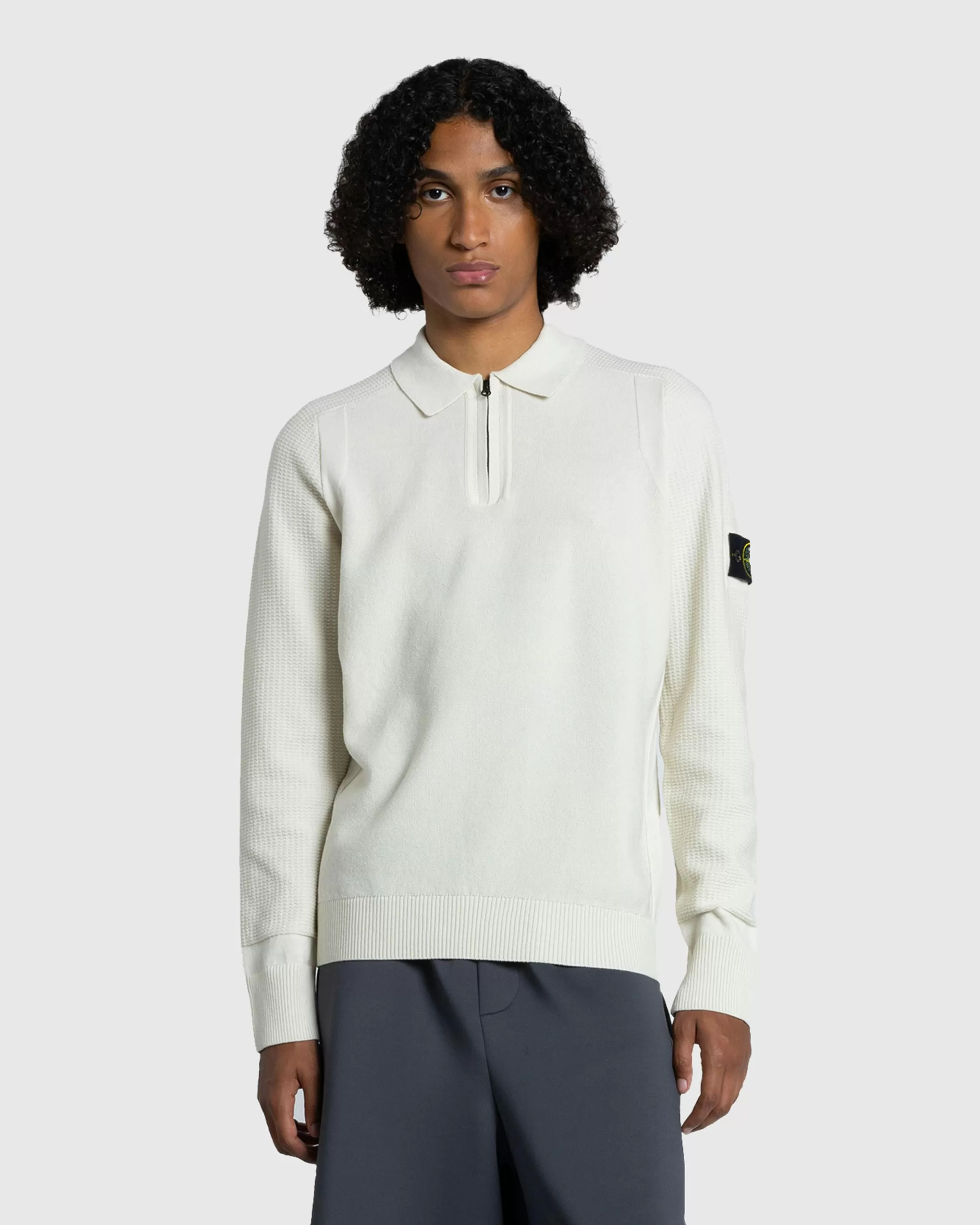 Best Stone Island Knit Polo plaster