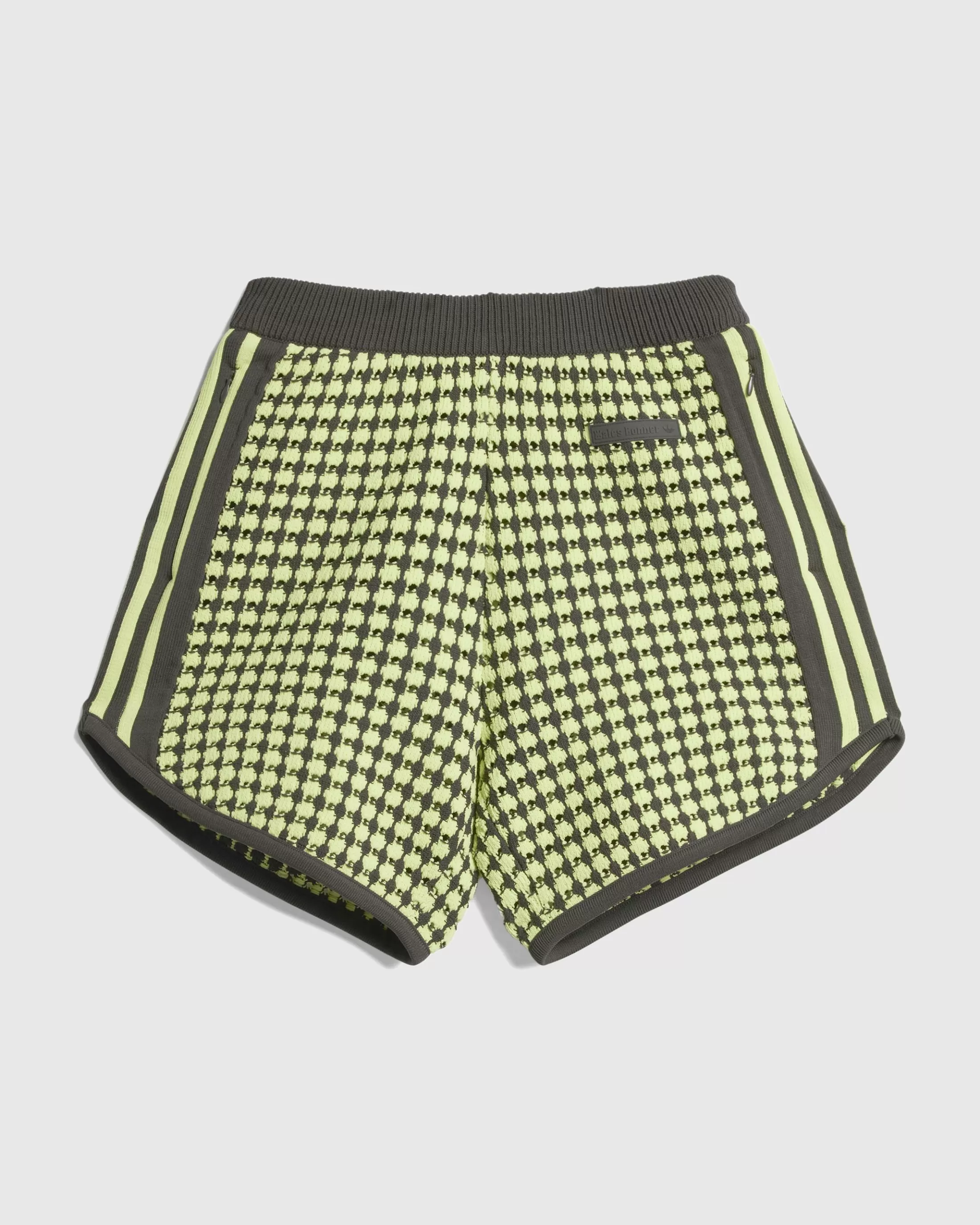 Store adidas Knit Shorts Semi Frozen Yellow/Night Brown semifrozenyellow/nightbrown