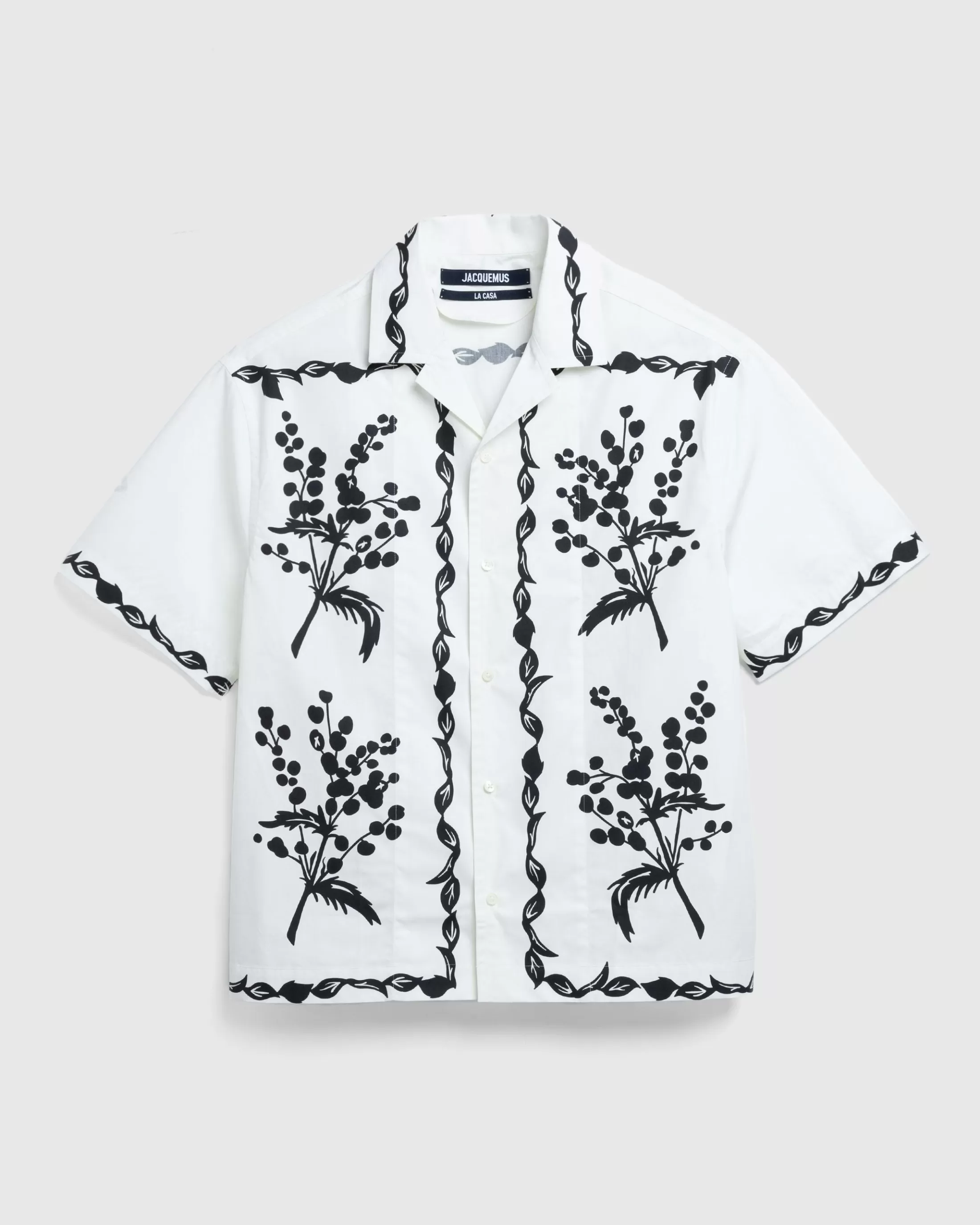 Clearance JACQUEMUS La Chemise Jean Print Mimosa Frise Black printmimosafriseblack