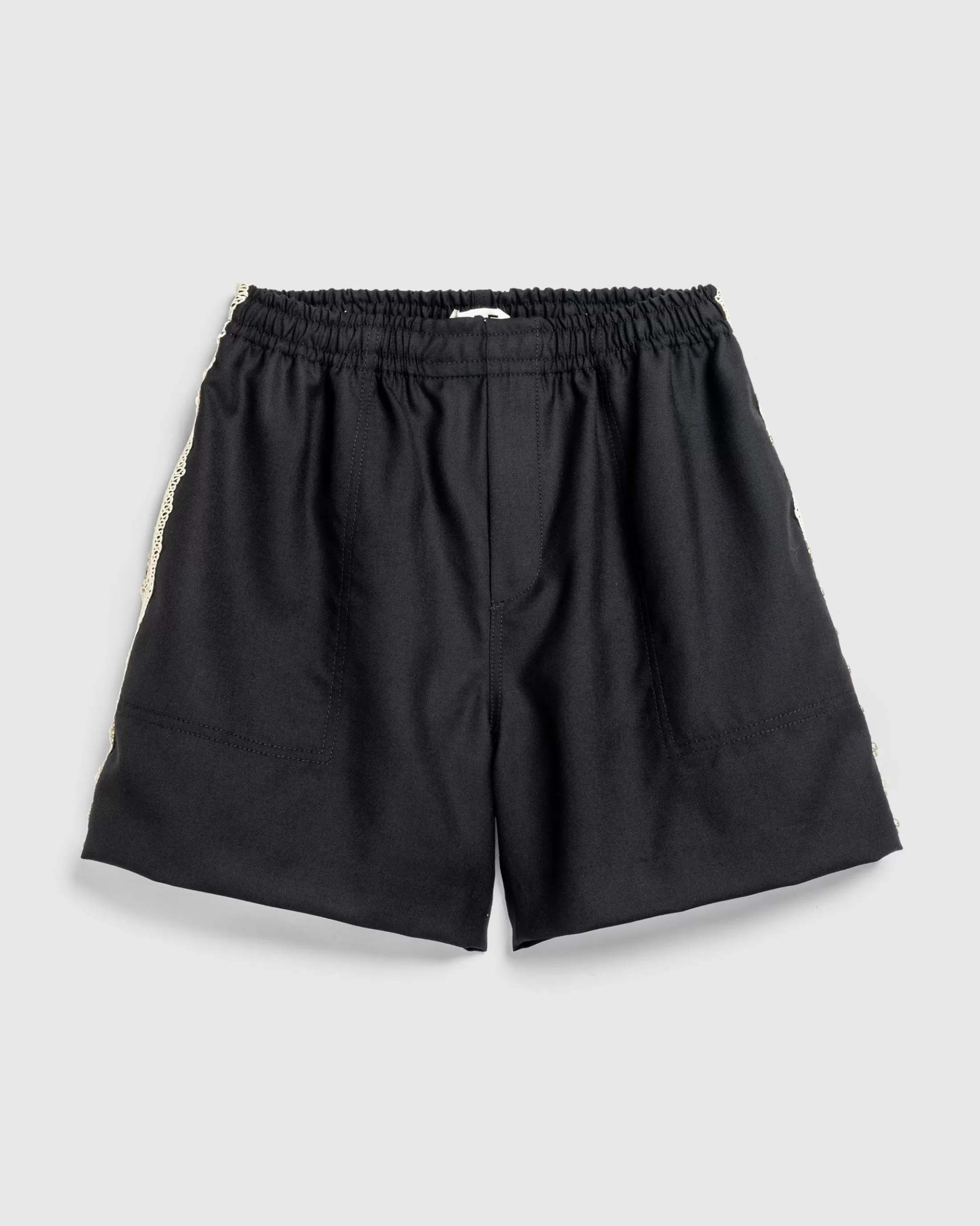 Cheap Bode Lacework Shorts black