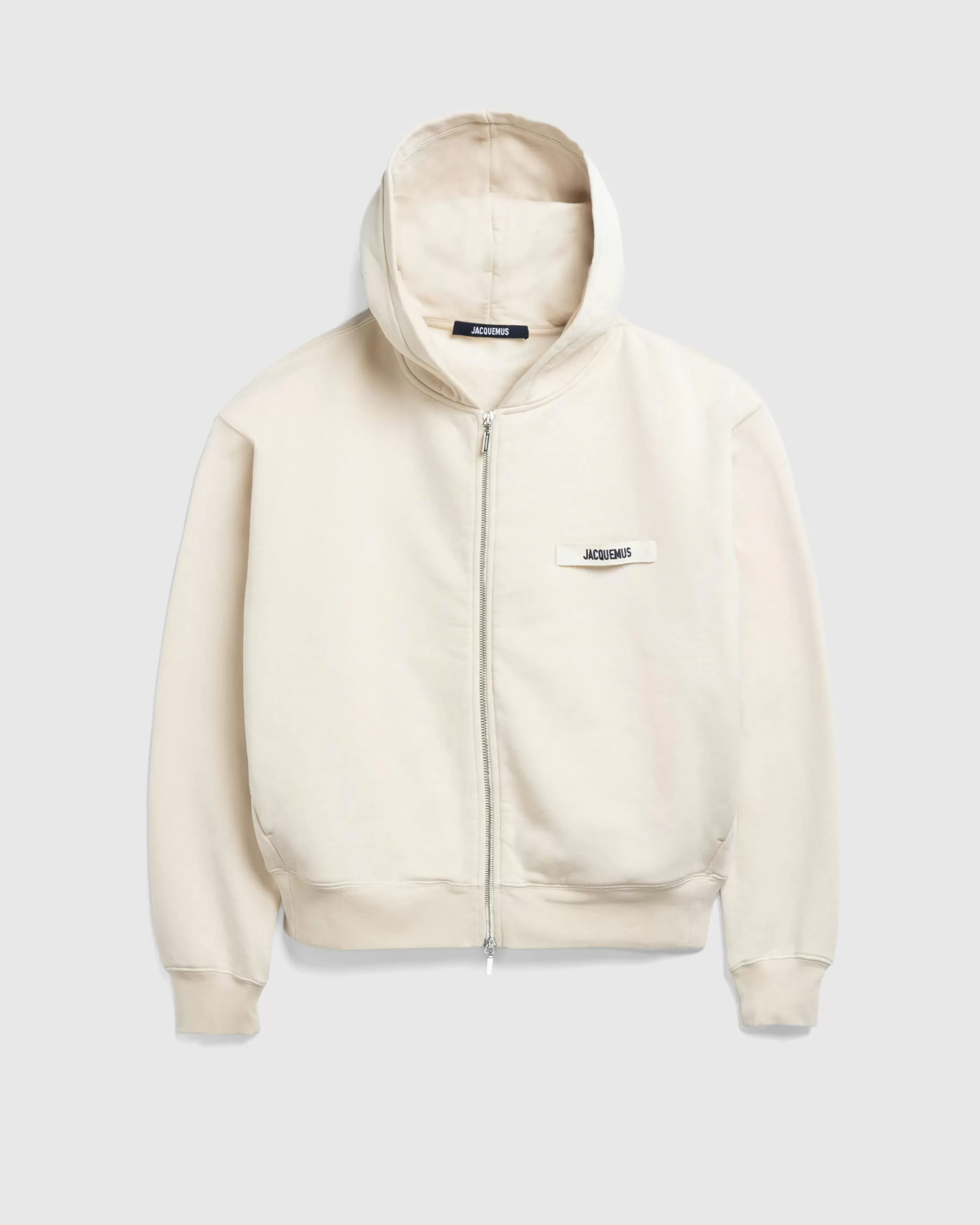 Hot JACQUEMUS Le Hoodie Zip Gros Grain beige