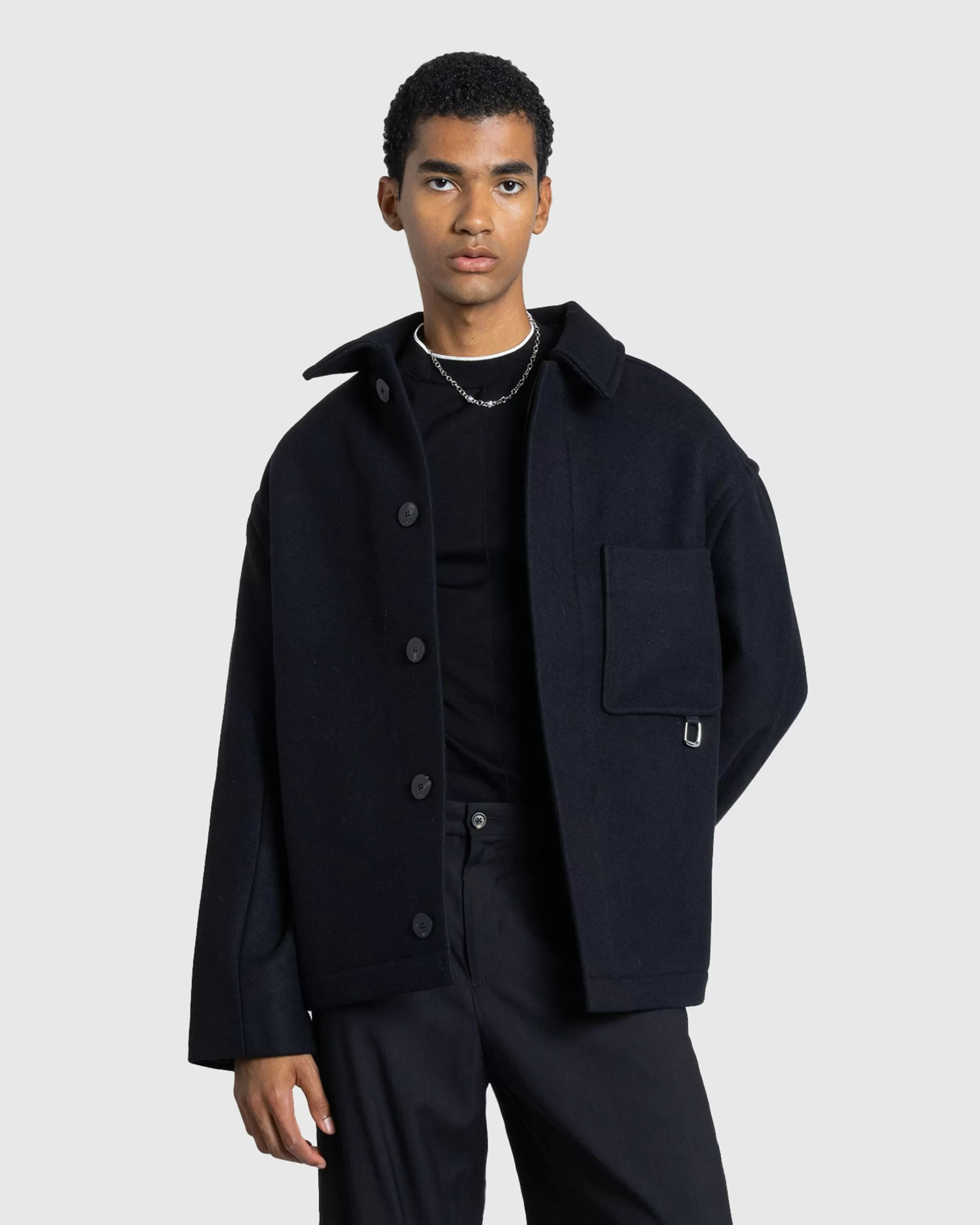 Discount JACQUEMUS Le Manteau Court black