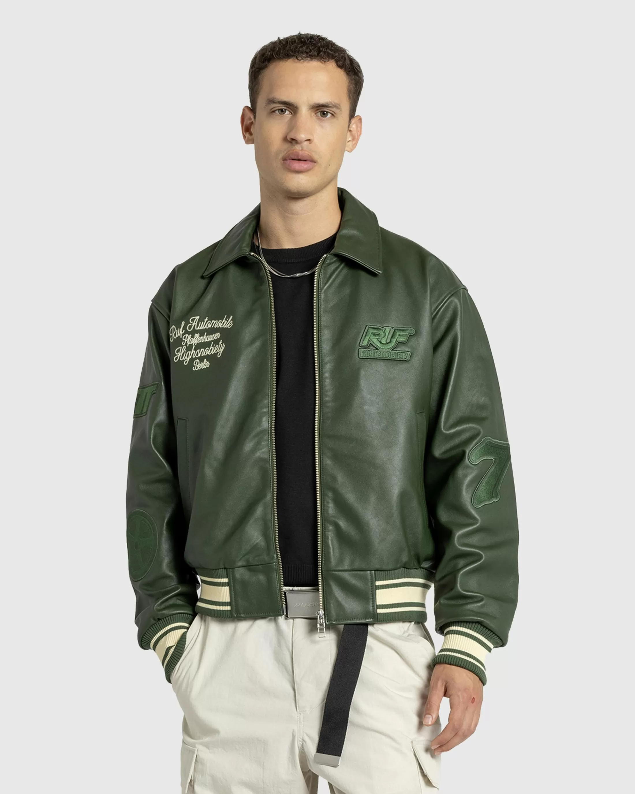 Cheap RUF Leather Bomber green