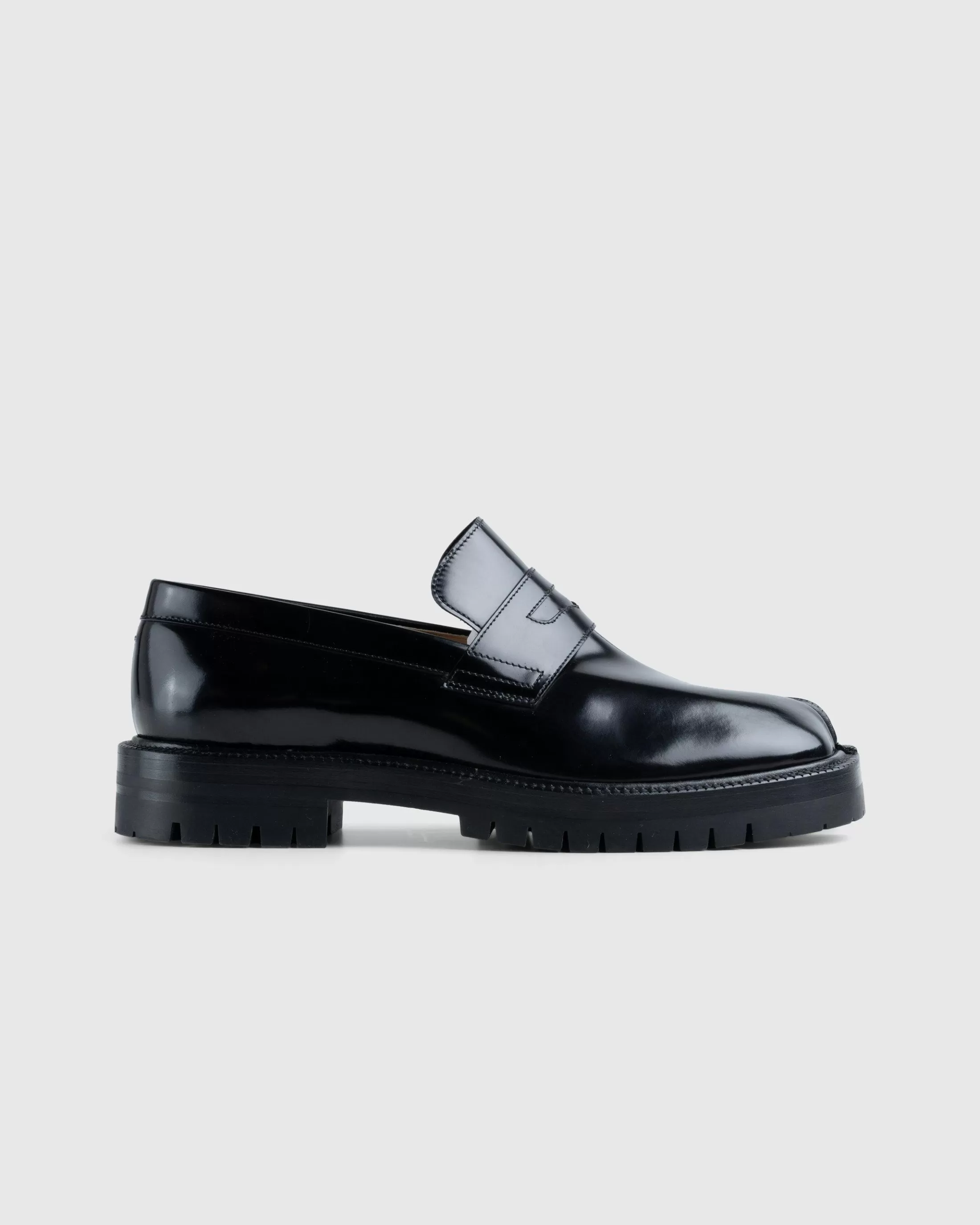 Outlet Maison Margiela Leather Tabi Loafers black