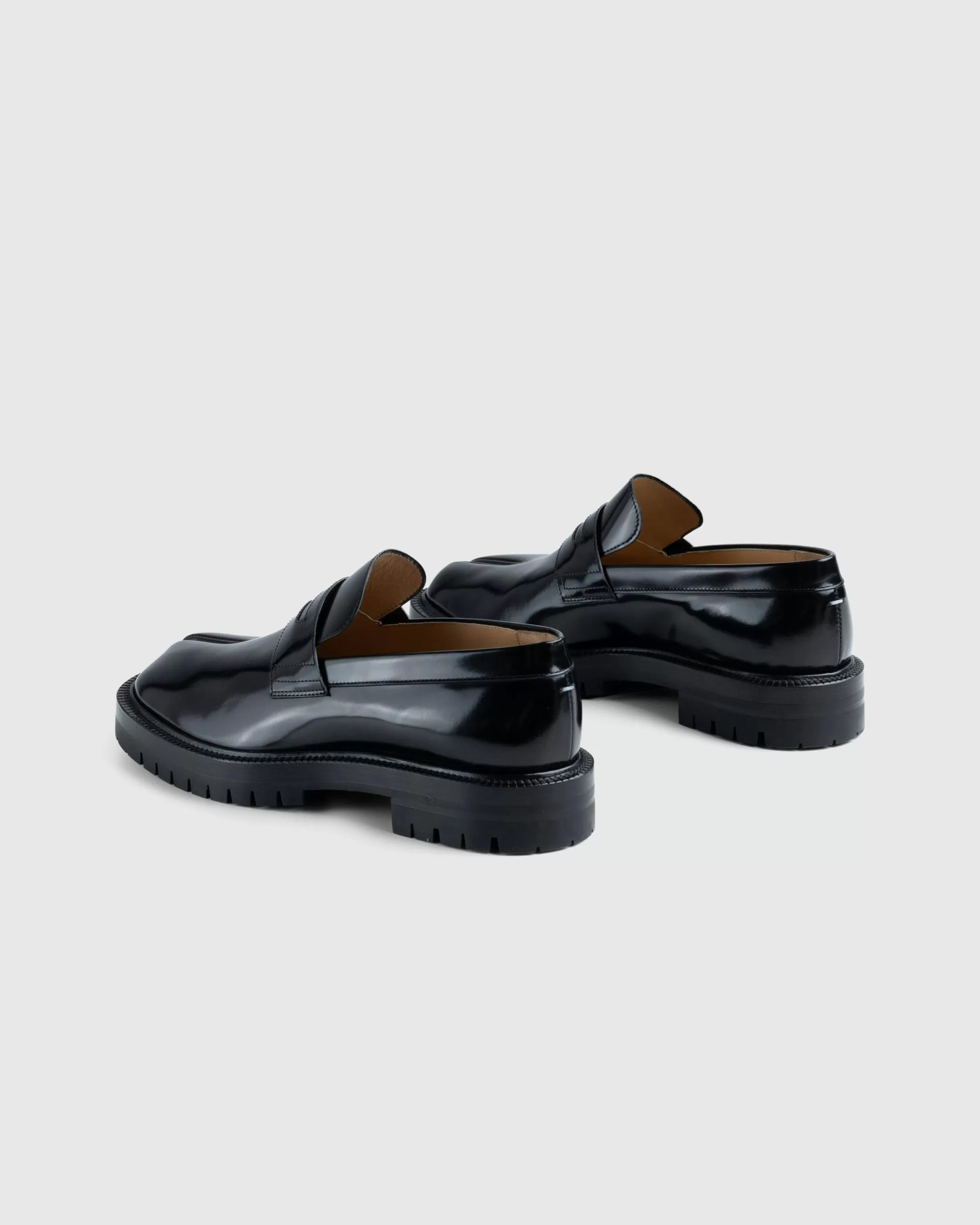 Outlet Maison Margiela Leather Tabi Loafers black