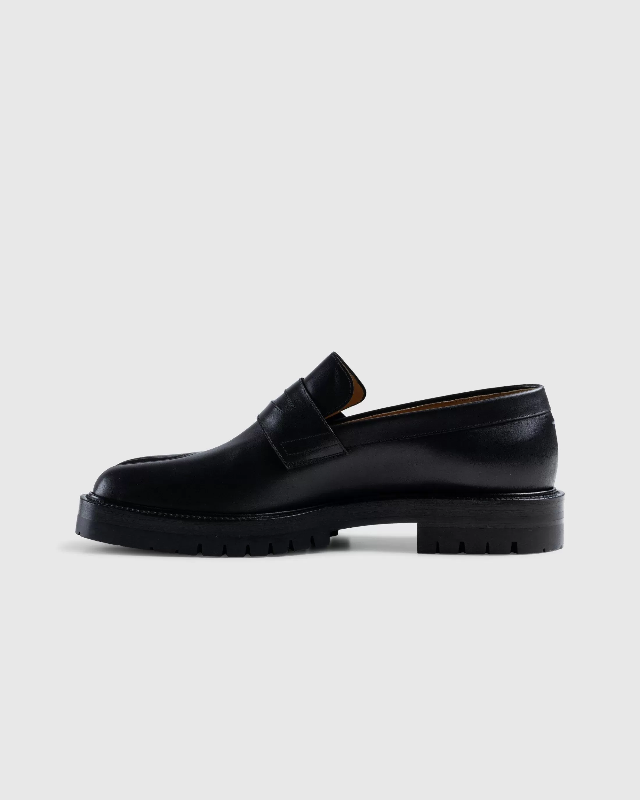 Online Maison Margiela Leather Tabi Mocassin Black black/washed