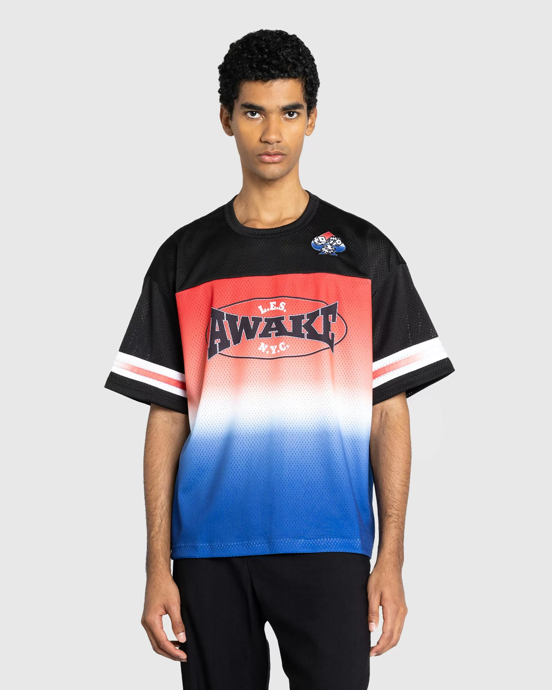 Best Awake NY LES Football Jersey Black/Multi blackmulti