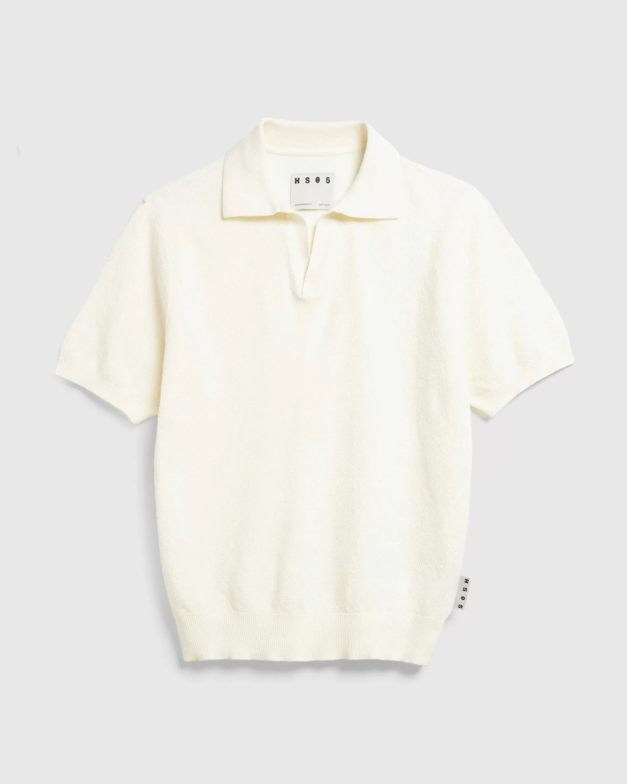 Clearance Highsnobiety HS05 Light Knit Polo eggshell