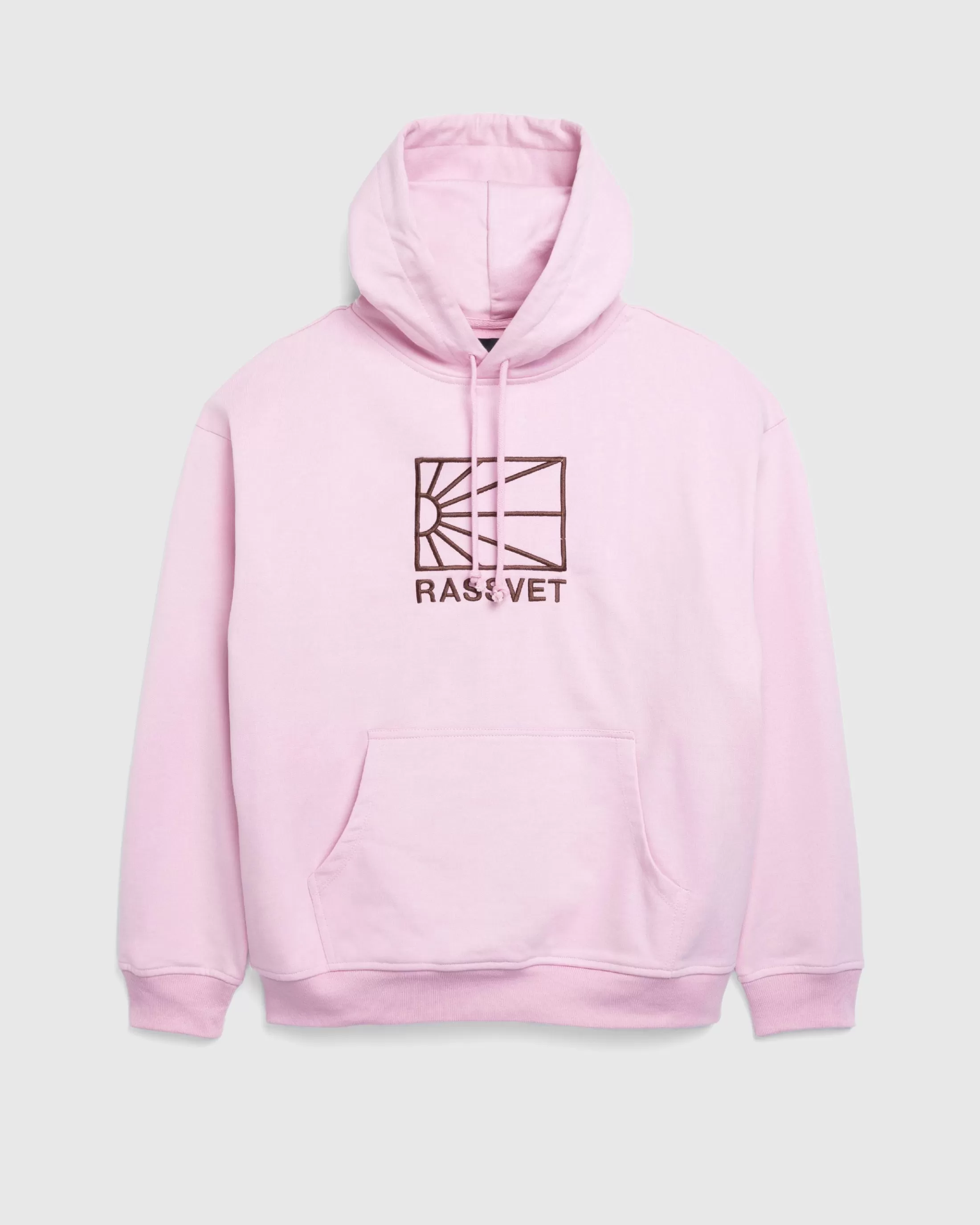 Shop Rassvet Logo Hoodie Knit pink