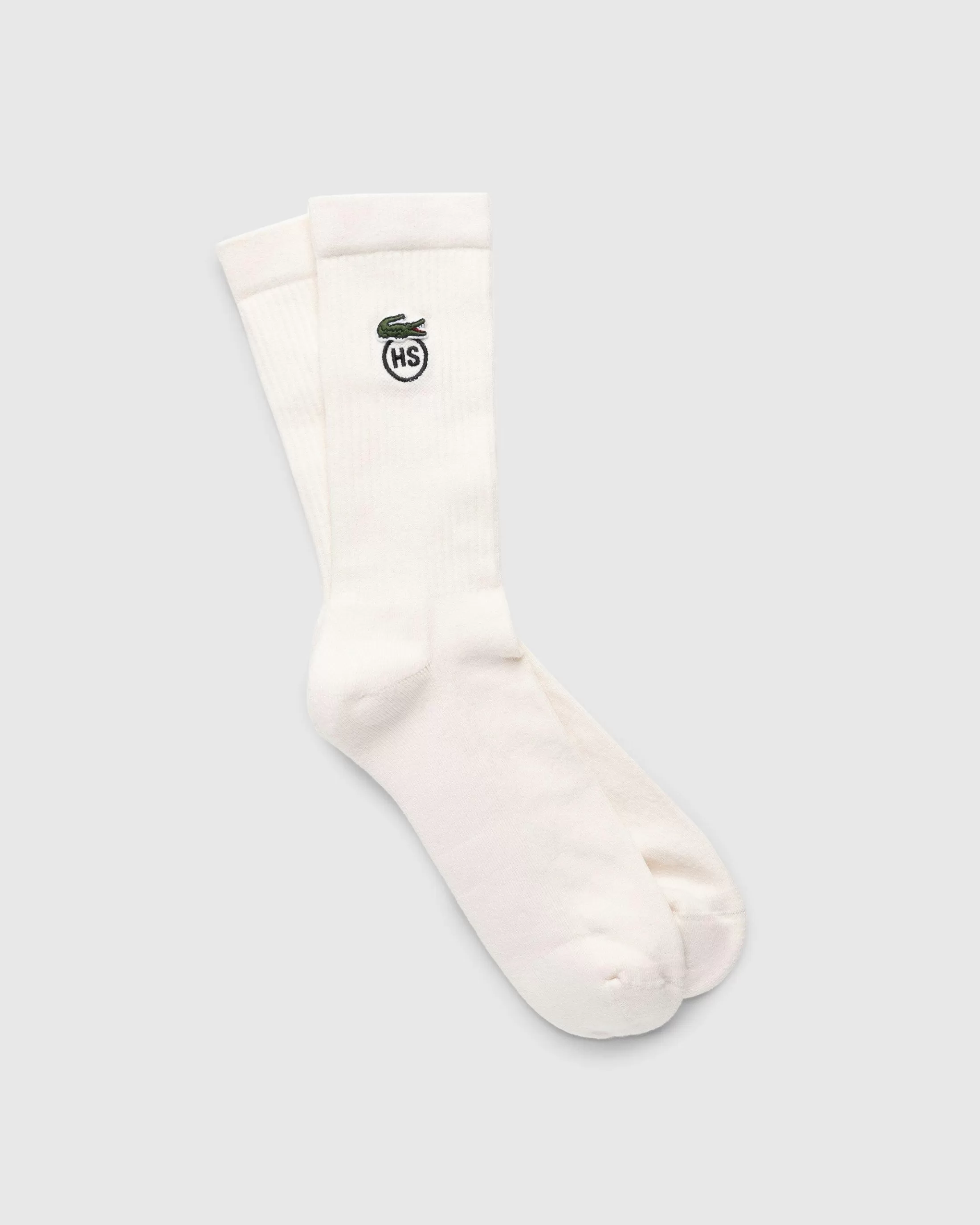 Shop Lacoste Logo Socks eggshell