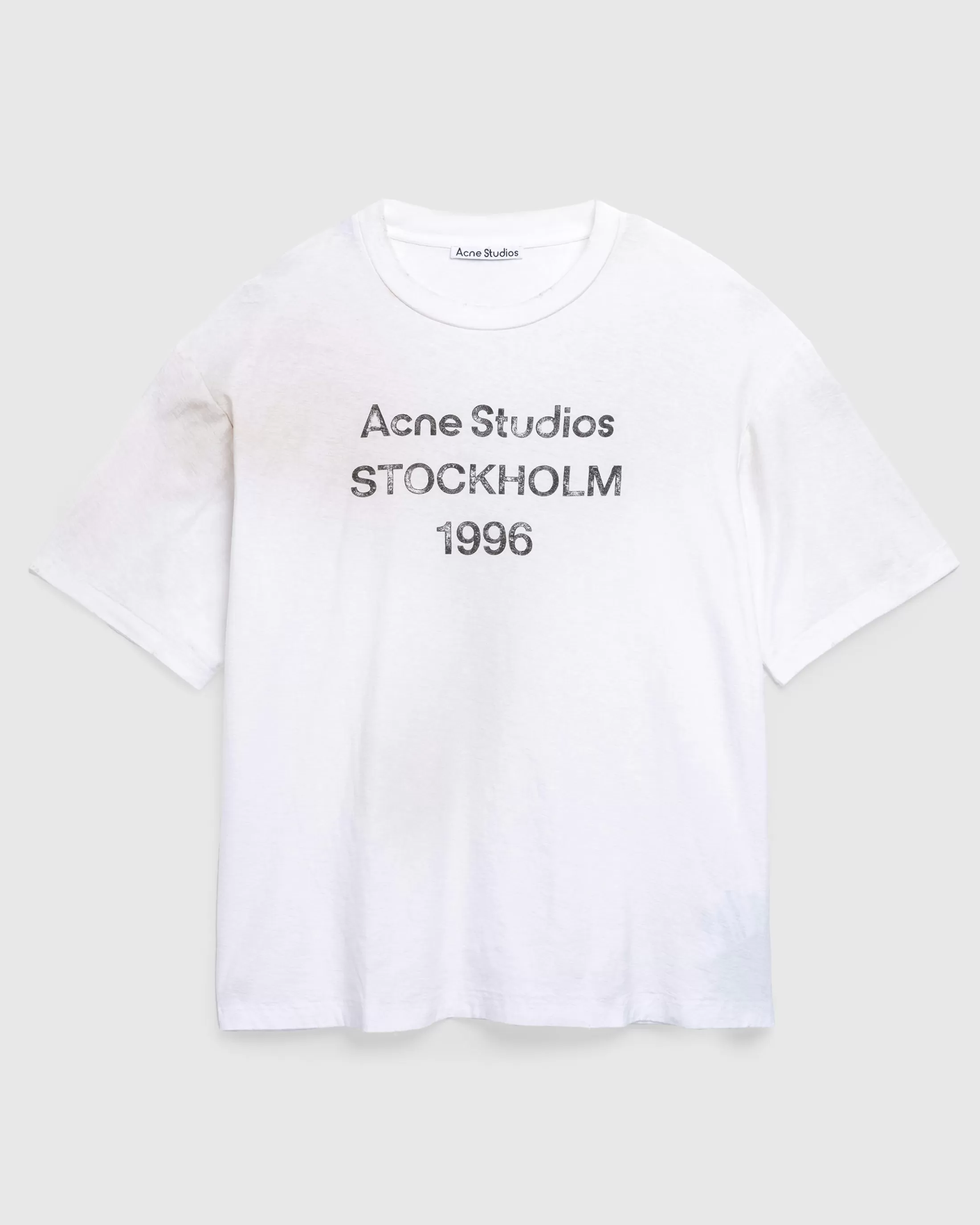 Best Sale Acne Studios Logo T-Shirt dustywhite