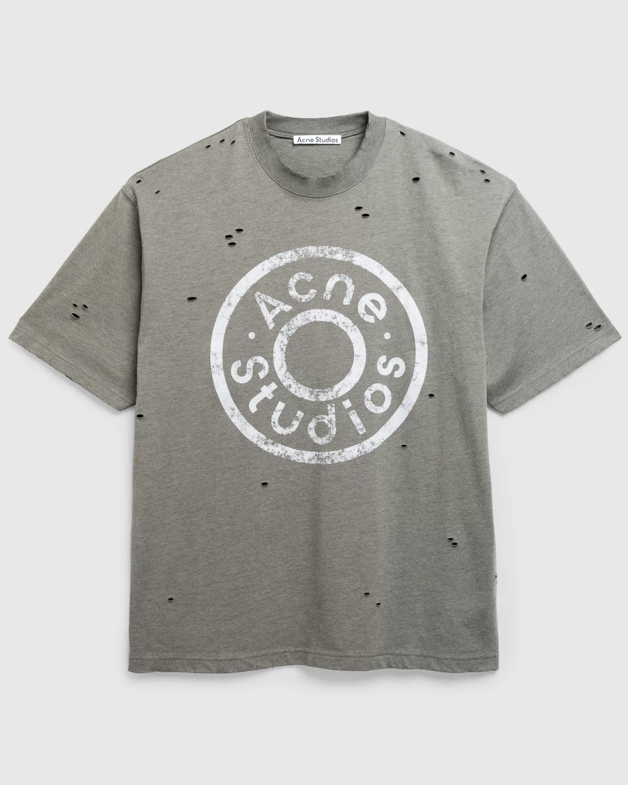 Clearance Acne Studios Logo T-Shirt mossgreen