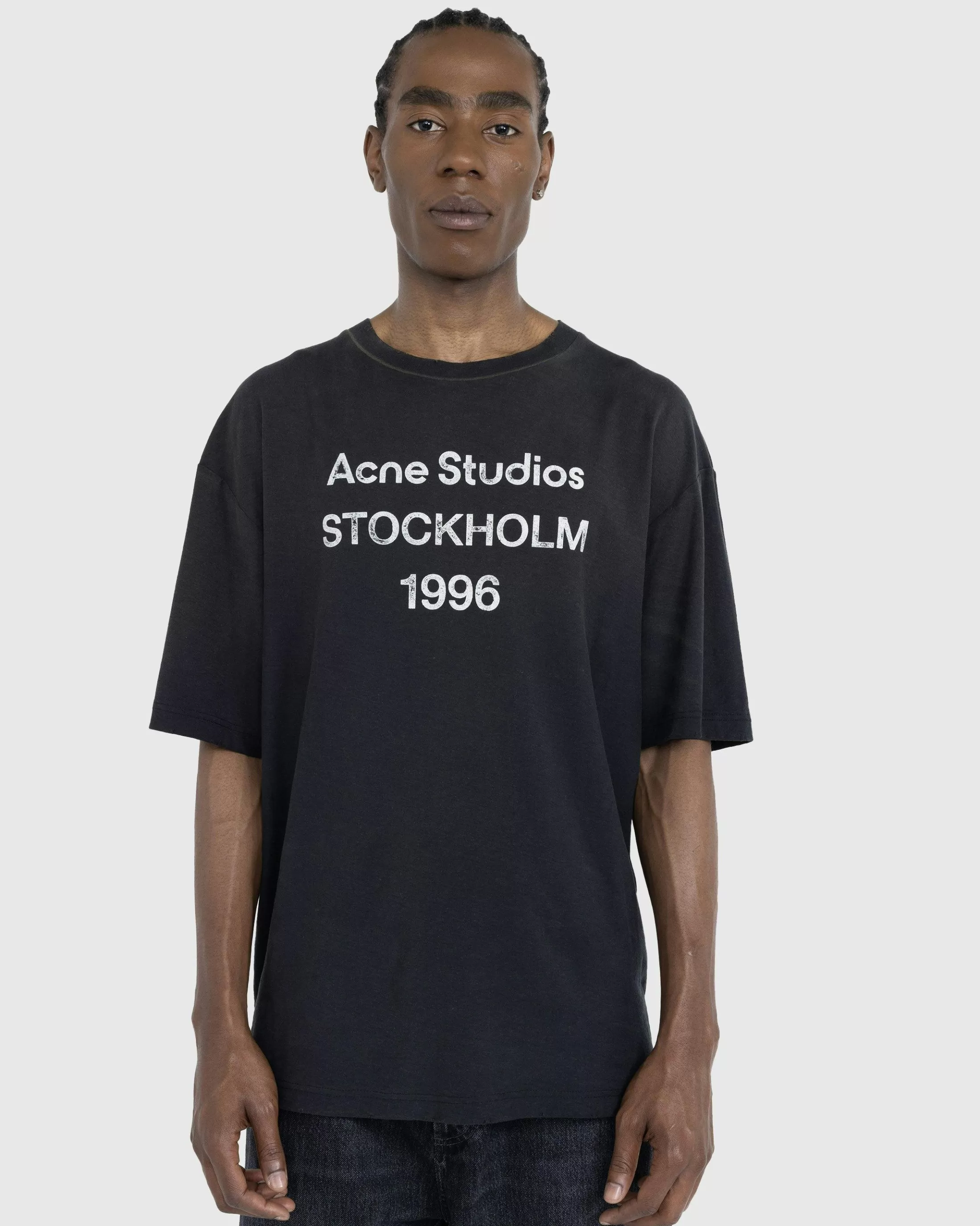 Best Acne Studios Logo T-Shirt black