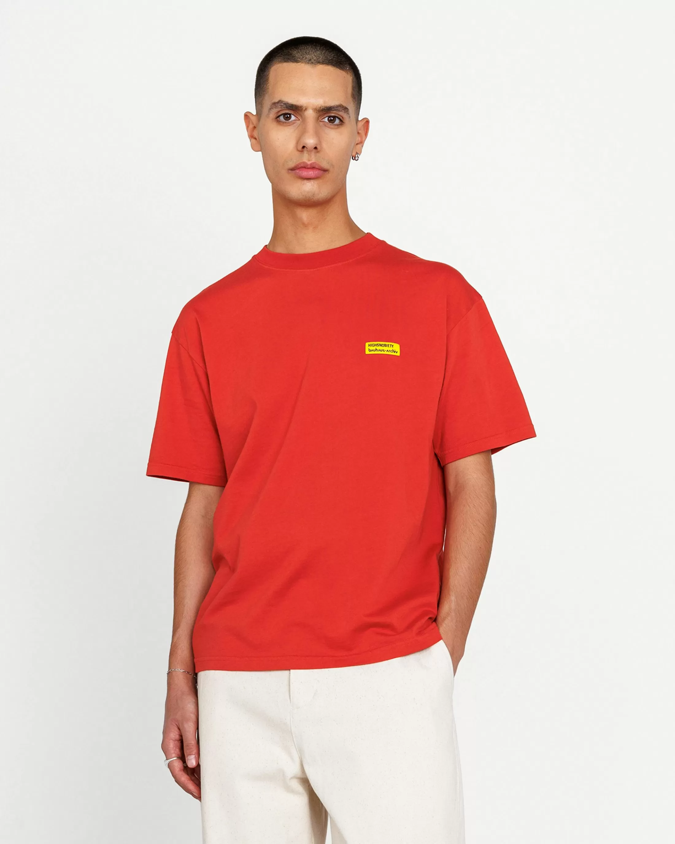 New Highsnobiety Logo T-Shirt Dusty Red dustyred