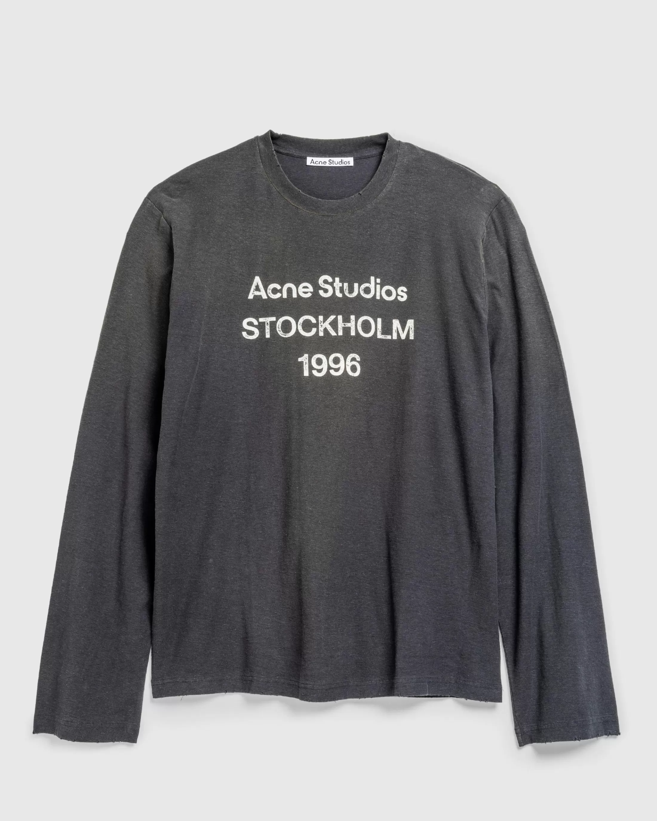 Best Acne Studios Logo T-Shirt Faded Black fadedblack