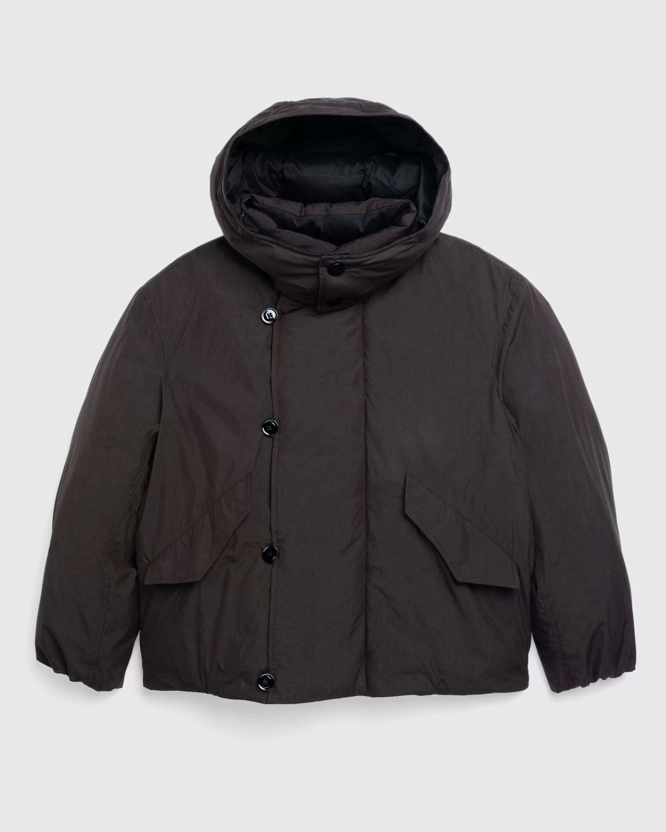 Store Lemaire Long Puffer Jacket espresso