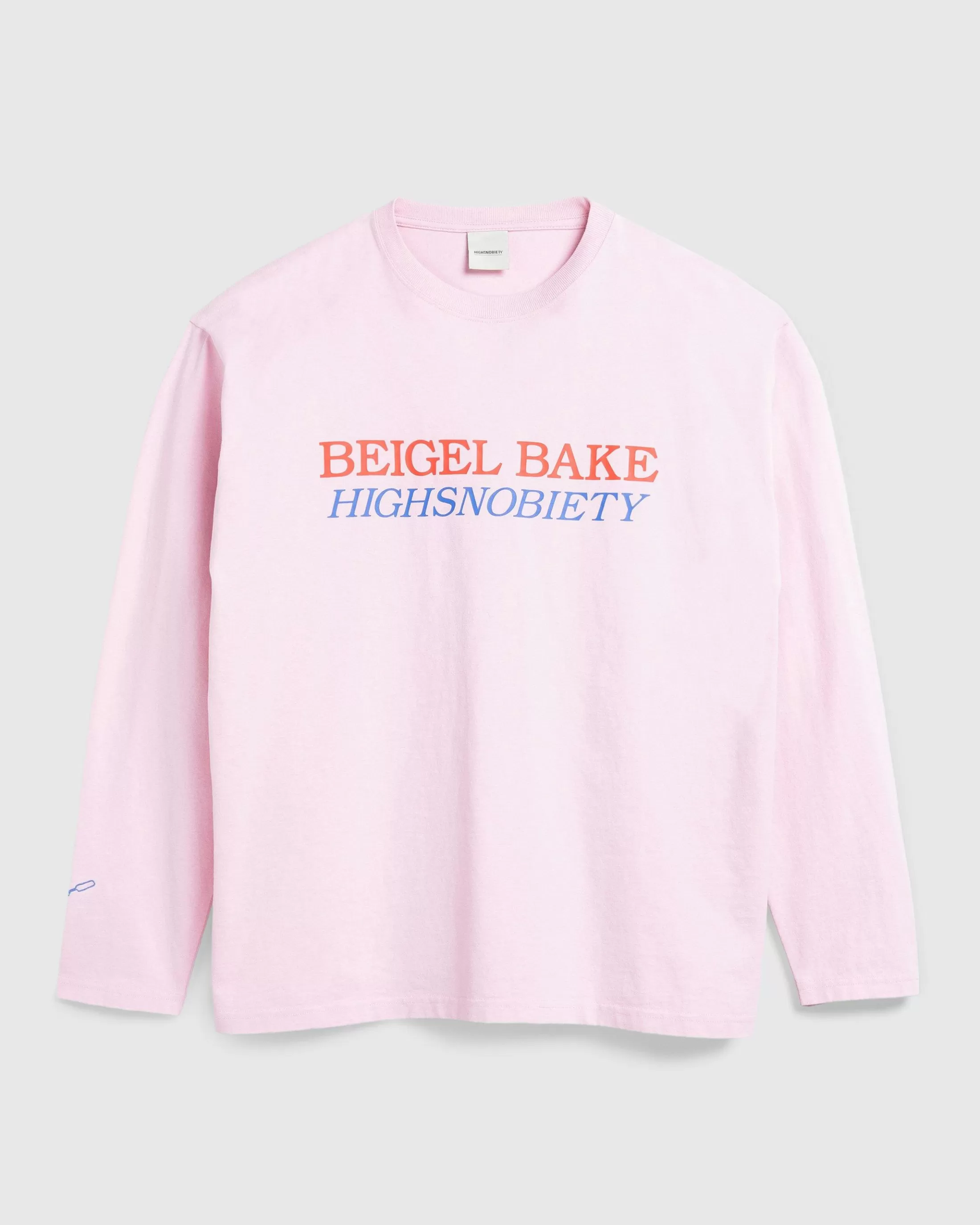 Clearance Beigel Bake Long-Sleeve Logo Tee Pink lightpink