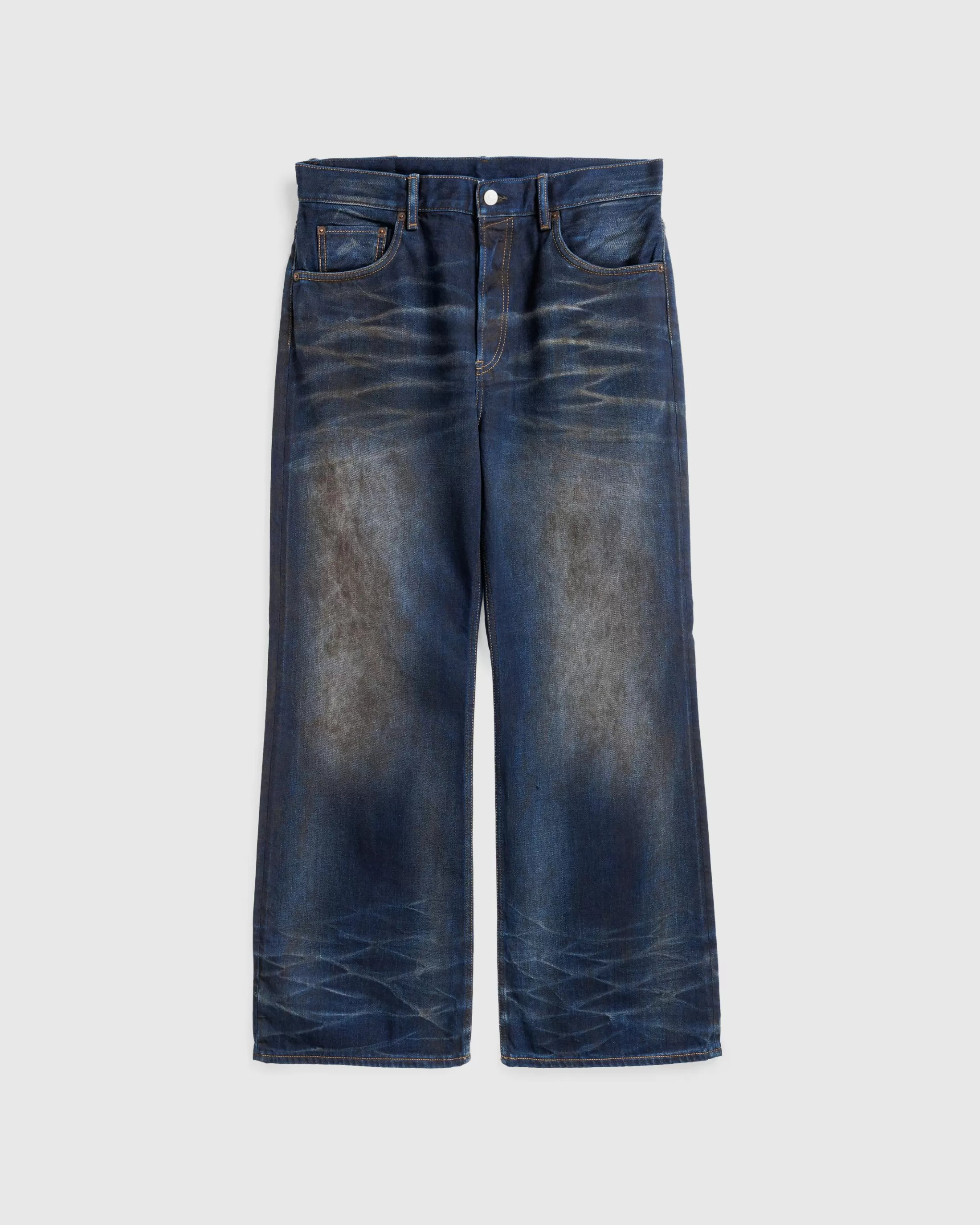 Outlet Acne Studios Loose Fit Jeans 2021M Dark Blue darkblue