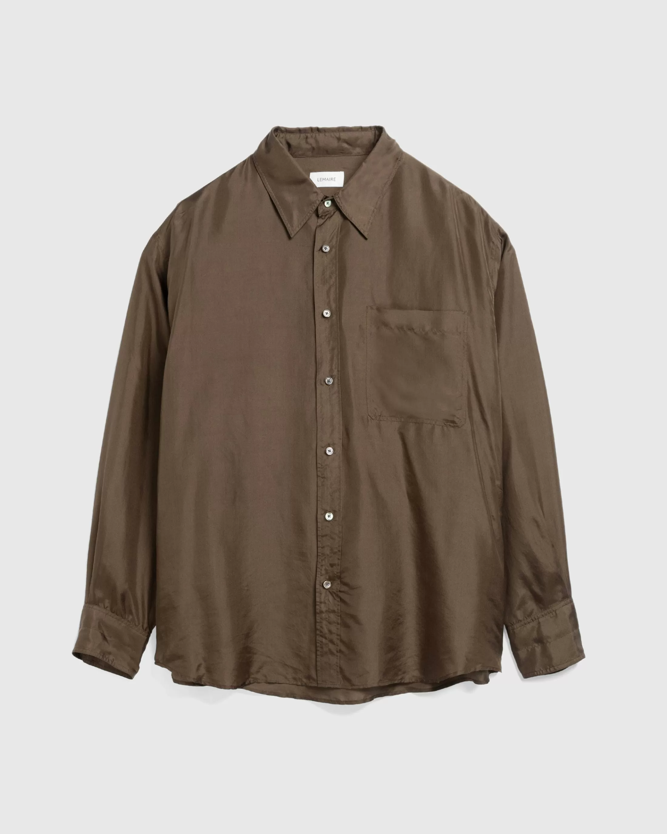 Hot Lemaire Loose Shirt Dark Tobacco darktobacco