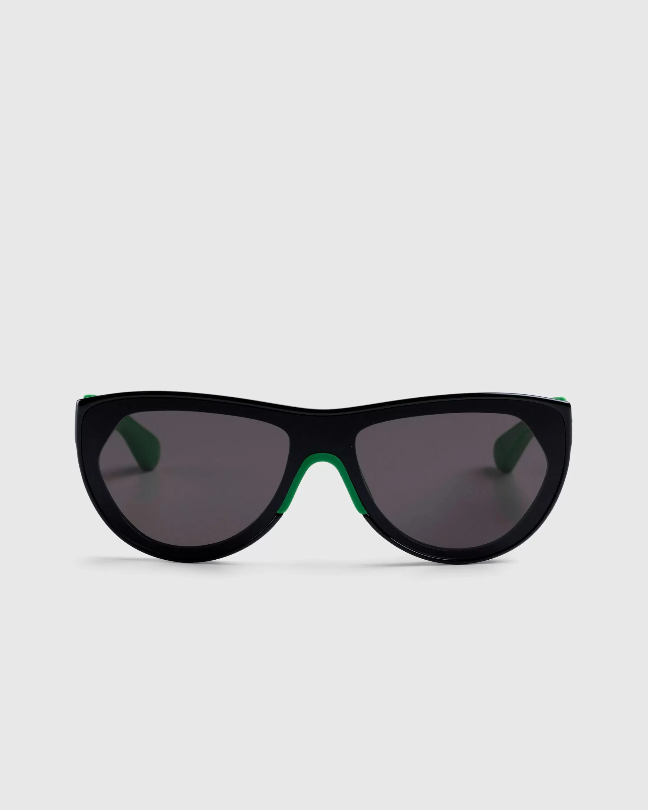 Flash Sale Bottega Veneta Mitre Square Rounded Injected Acetate Sunglasses Black/Green black-black-grey