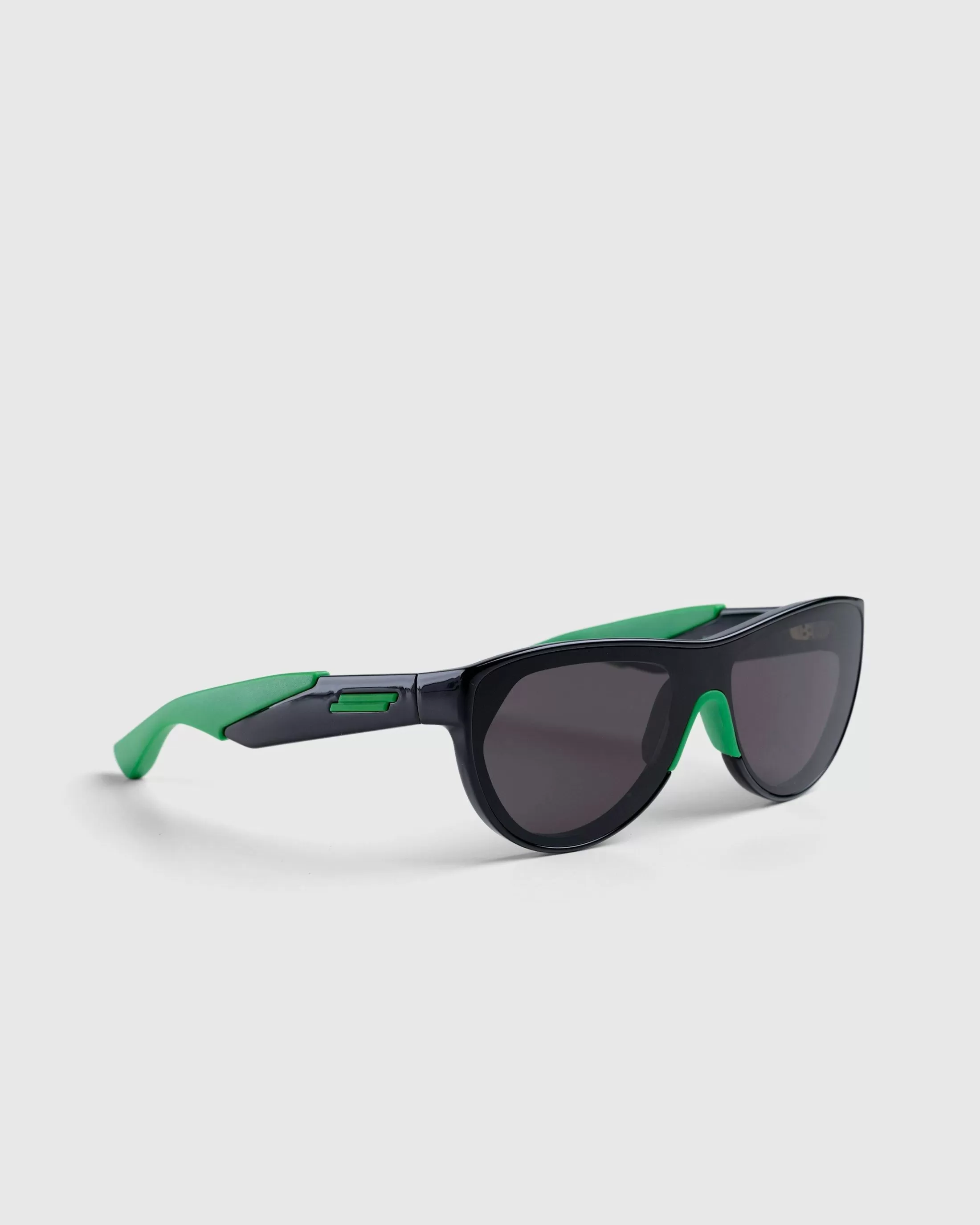 Flash Sale Bottega Veneta Mitre Square Rounded Injected Acetate Sunglasses Black/Green black-black-grey