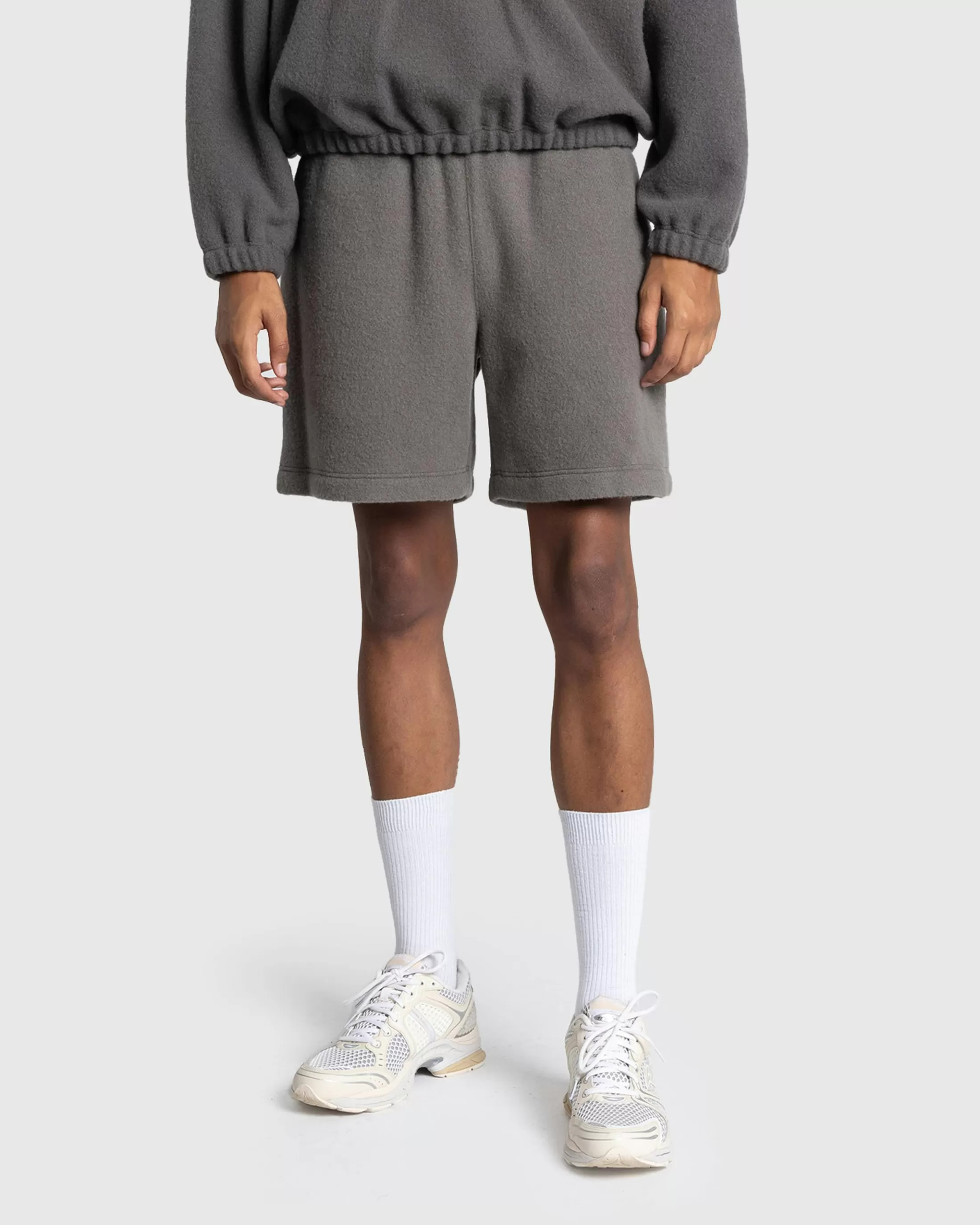 Clearance Rier Natural Fleece Shorts Castlerock grey