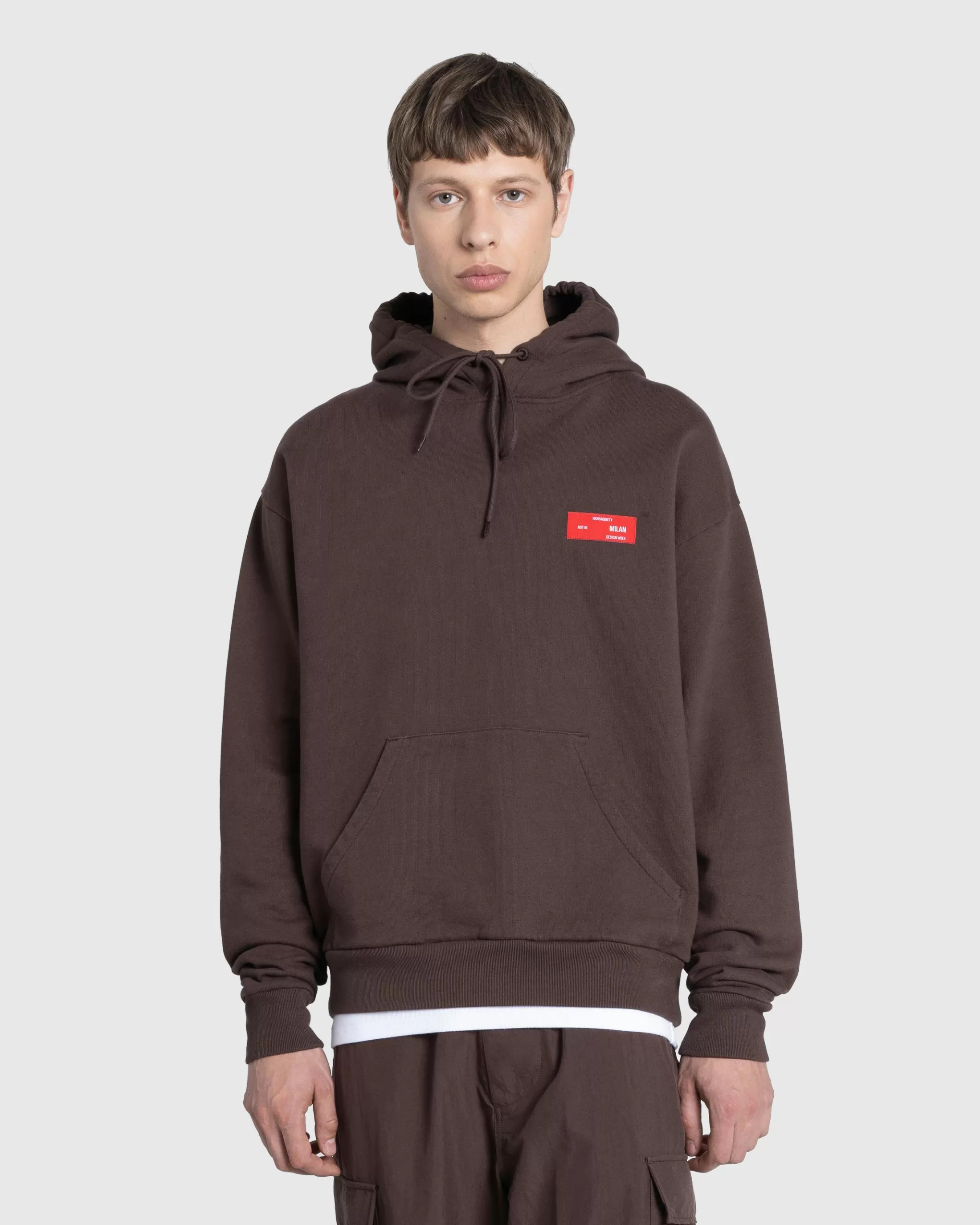 Cheap Highsnobiety Not in Milan Hoodie brown