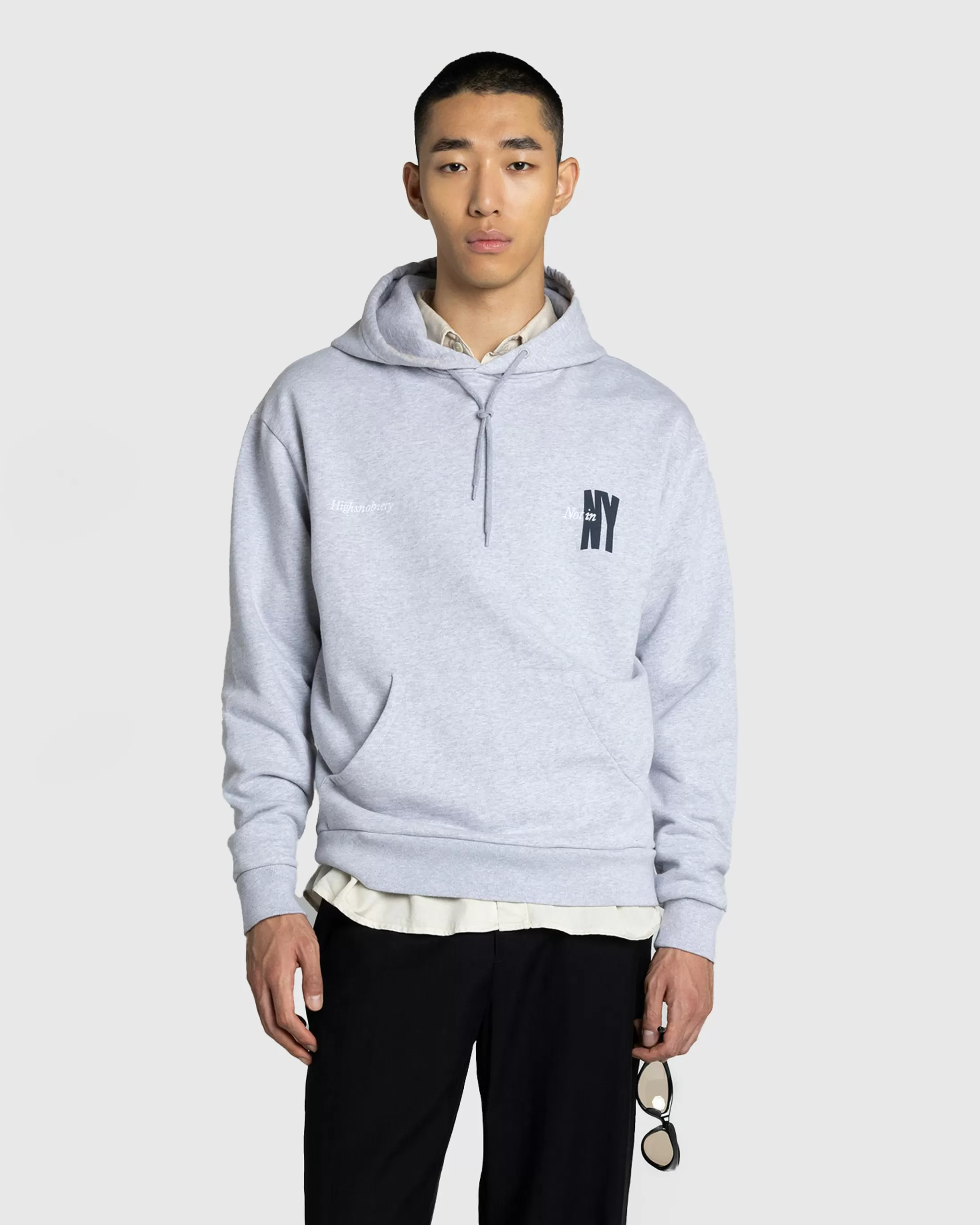 Cheap Highsnobiety Not In New York Hoodie Grey melangegrey