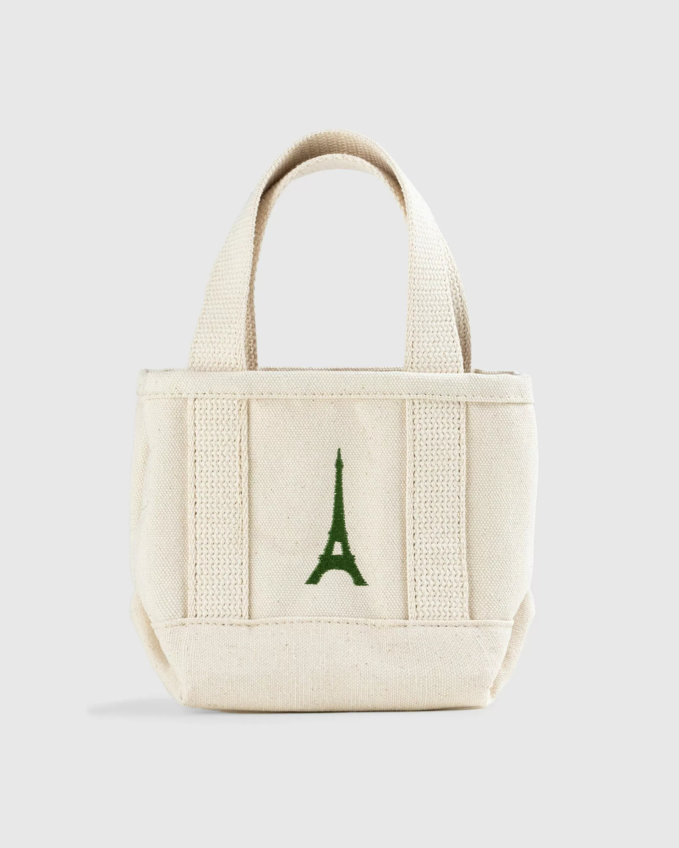 Best Sale Highsnobiety Not in Paris 5 Mini Canvas Tote Bag beige