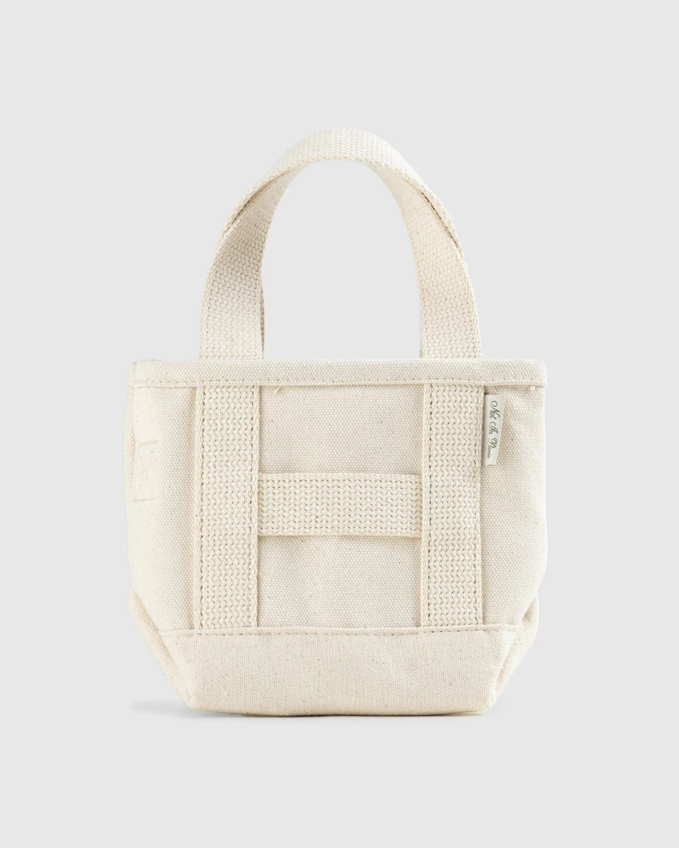 Best Sale Highsnobiety Not in Paris 5 Mini Canvas Tote Bag beige