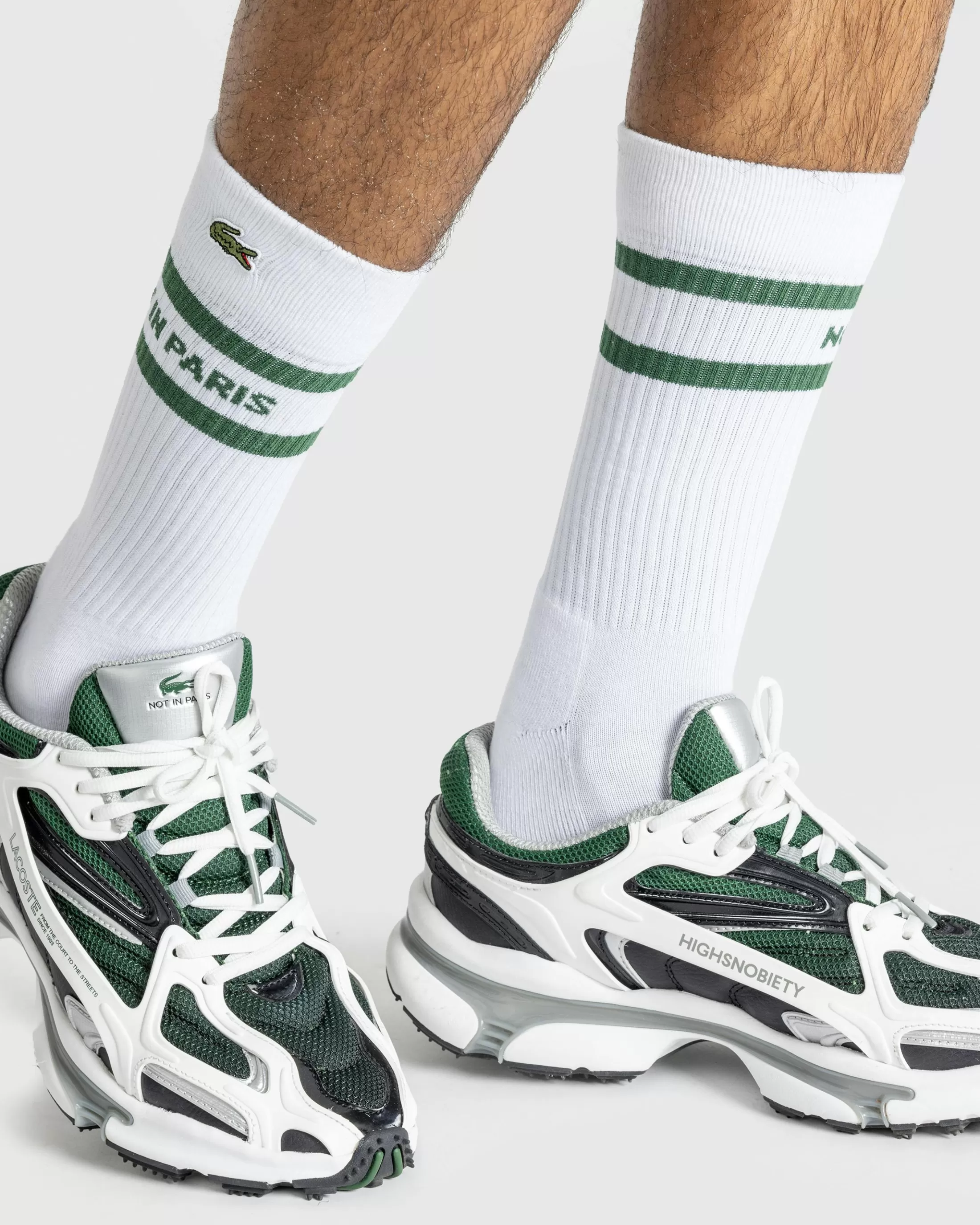 Discount Lacoste Not In Paris Socks /Green white