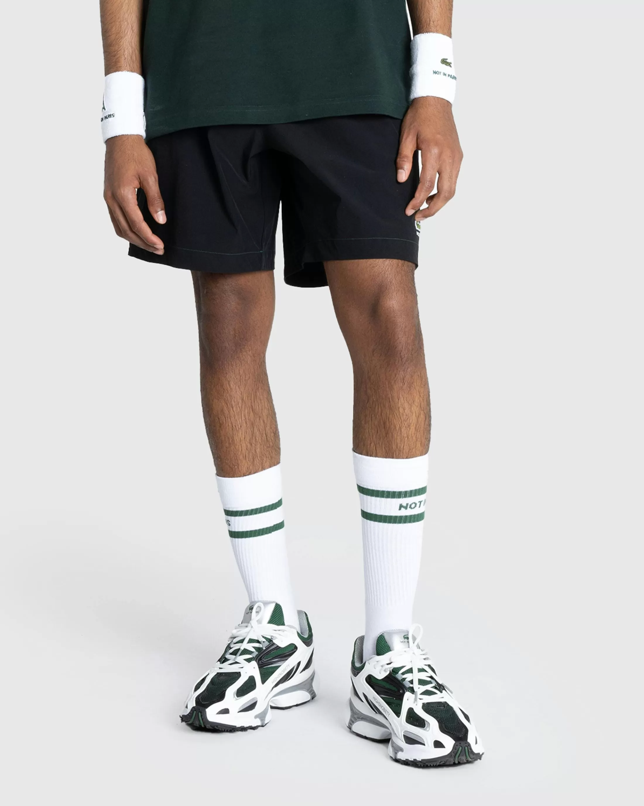 Outlet Lacoste Not In Paris Tennis Shorts Black green