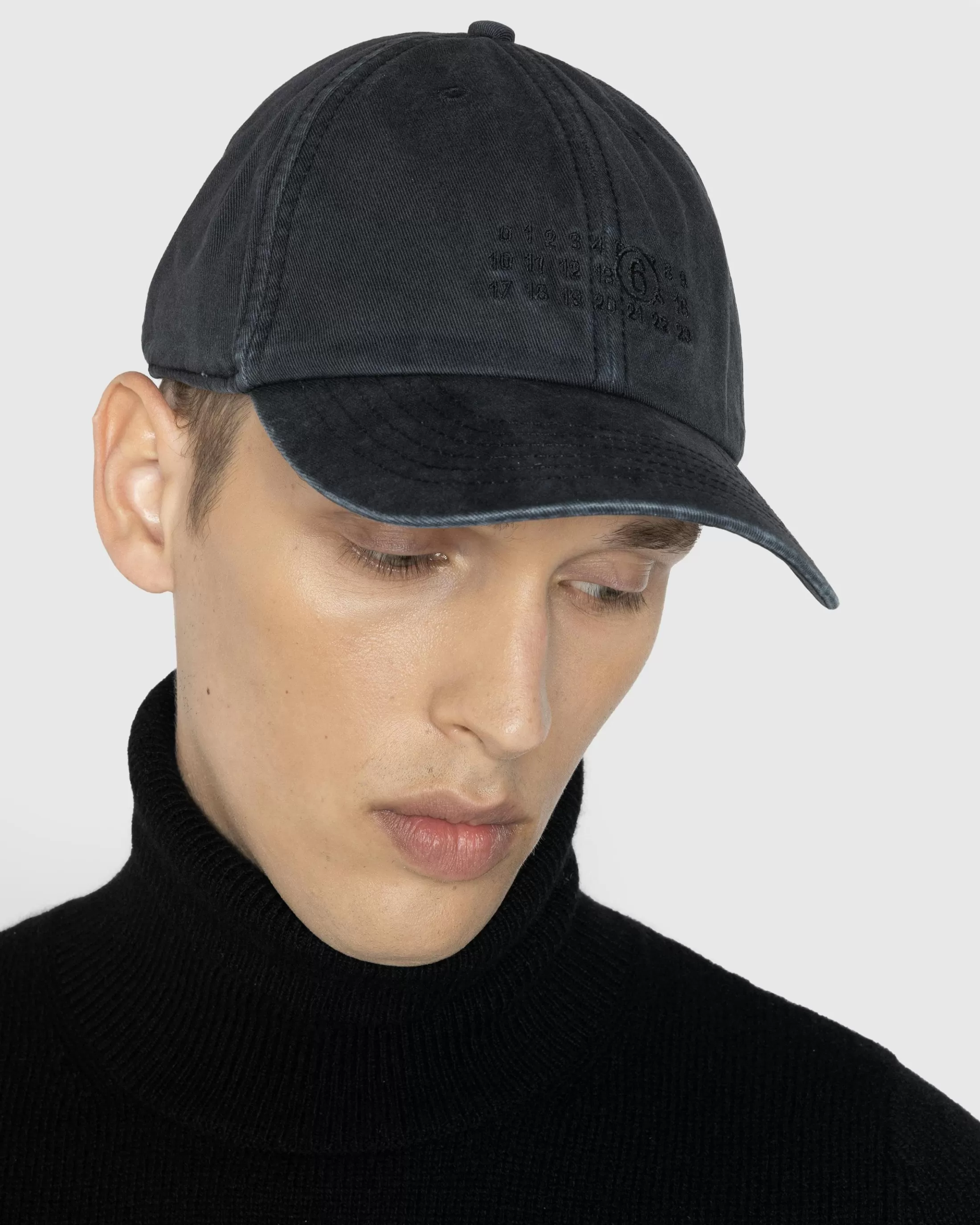 New MM6 Maison Margiela Numbers Hat Washed Black washedblack