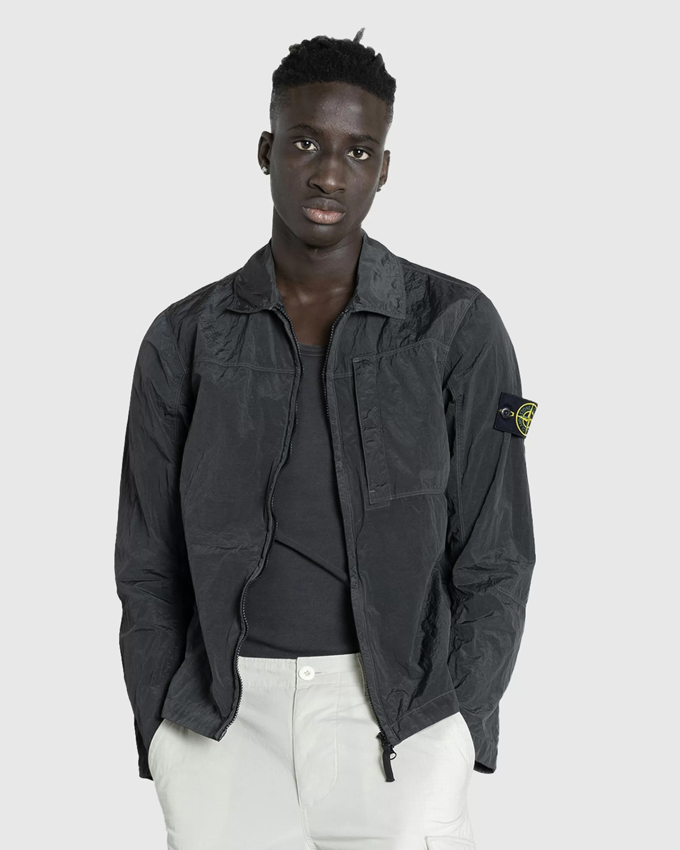 Best Sale Stone Island Nylon Metal Overshirt Lead Grey leadgrey