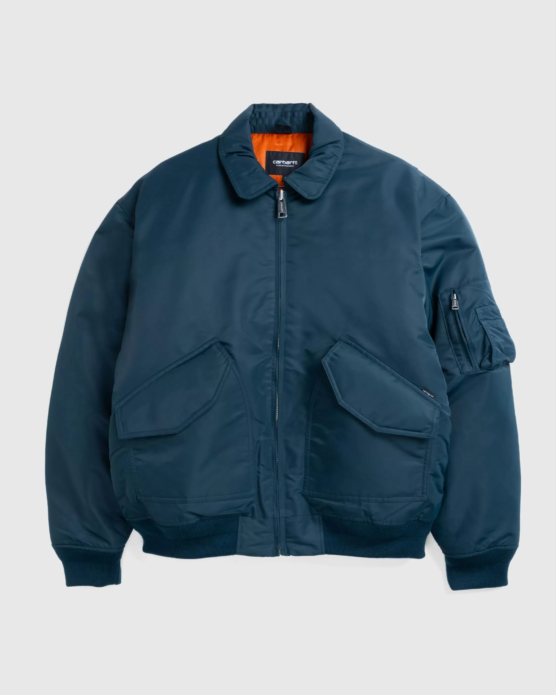 Cheap Carhartt WIP Olten Bomber Duck Blue/Turmeric