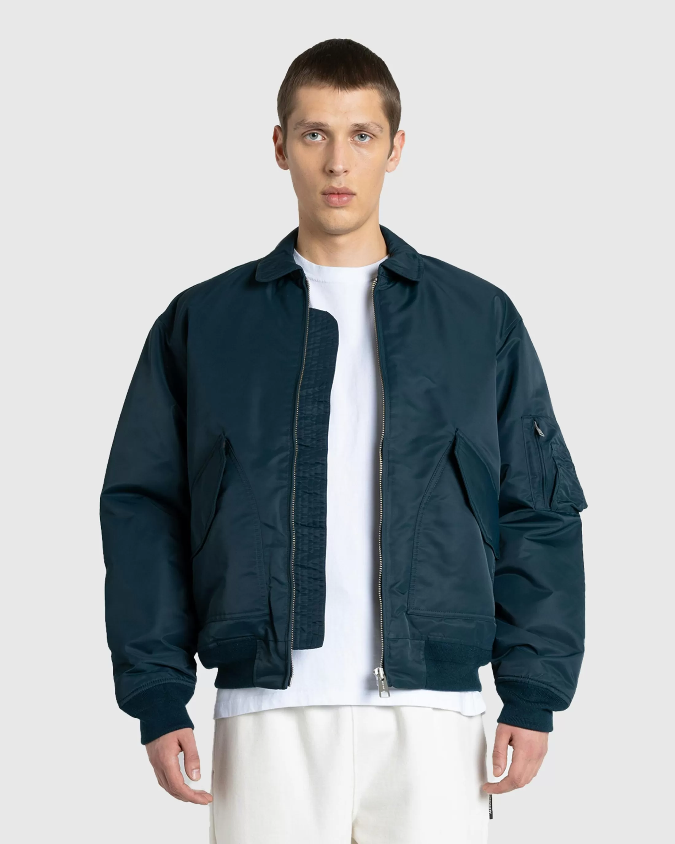 Cheap Carhartt WIP Olten Bomber Duck Blue/Turmeric