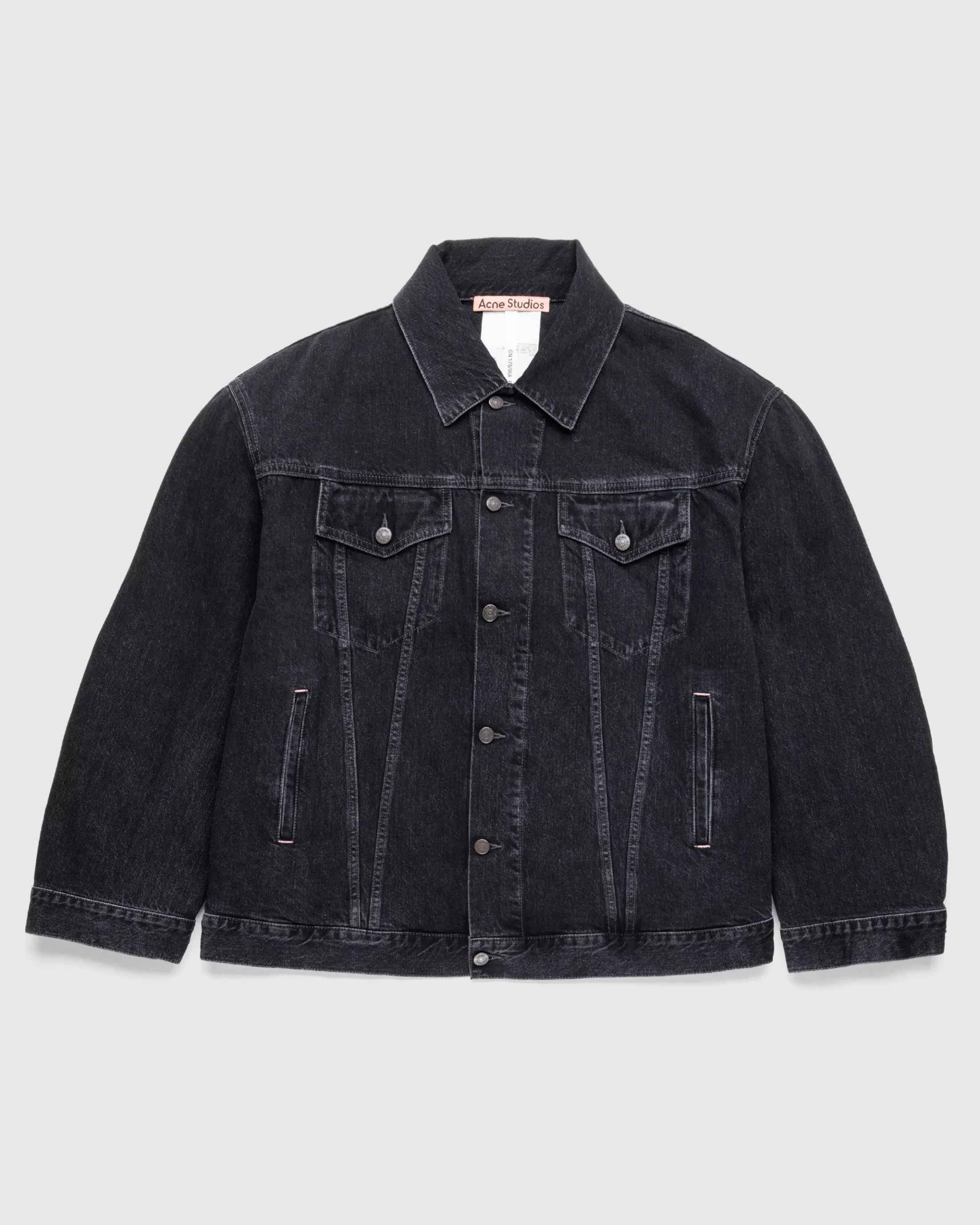 Sale Acne Studios Oversized Denim Jacket black