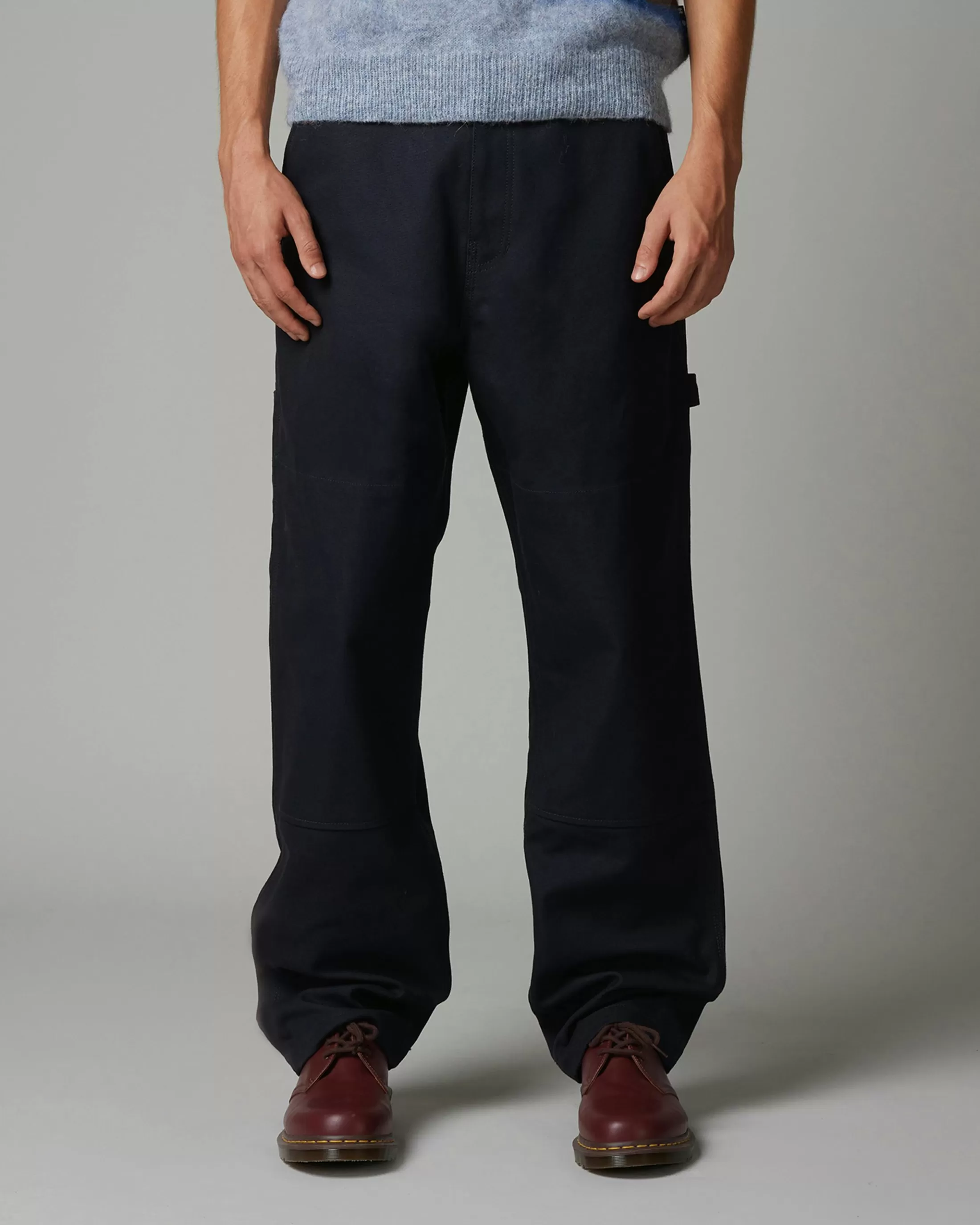 Discount Highsnobiety HS05 Oxford Canvas Carpenter Trousers Navy unavailable