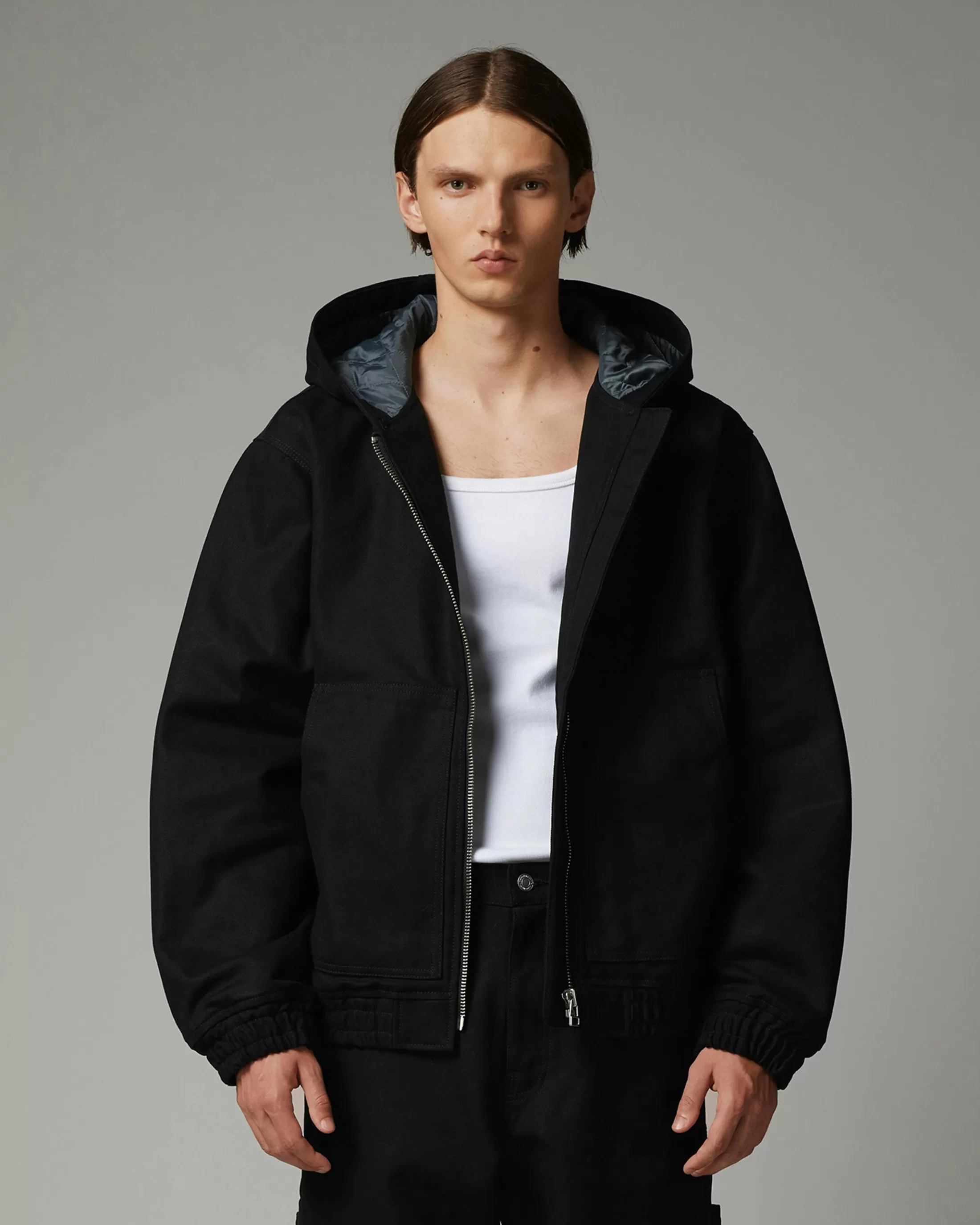 Flash Sale Highsnobiety HS05 Oxford Canvas Insulated Jacket Black unavailable