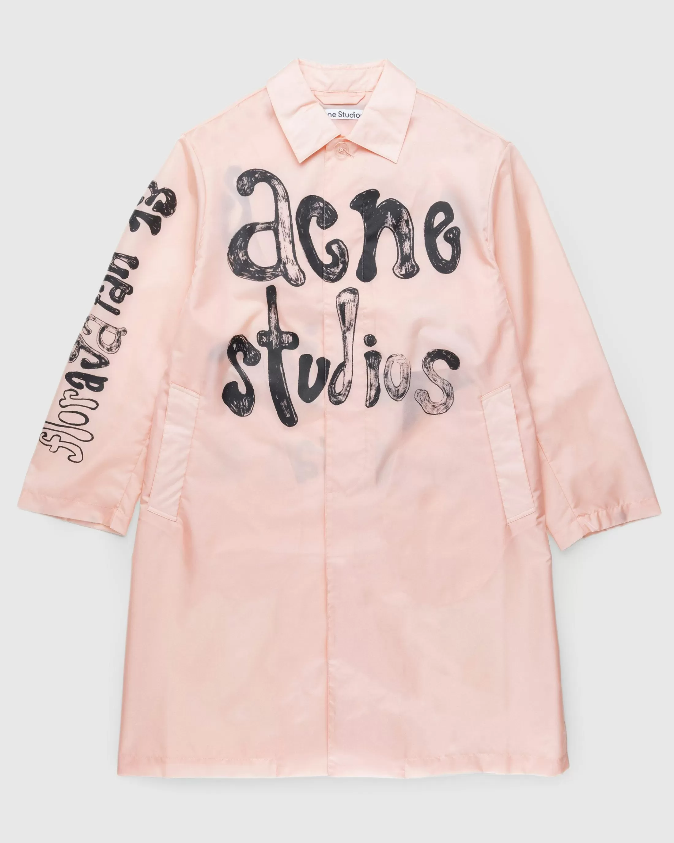 Outlet Acne Studios Packable Trench Coat Pink peachpink