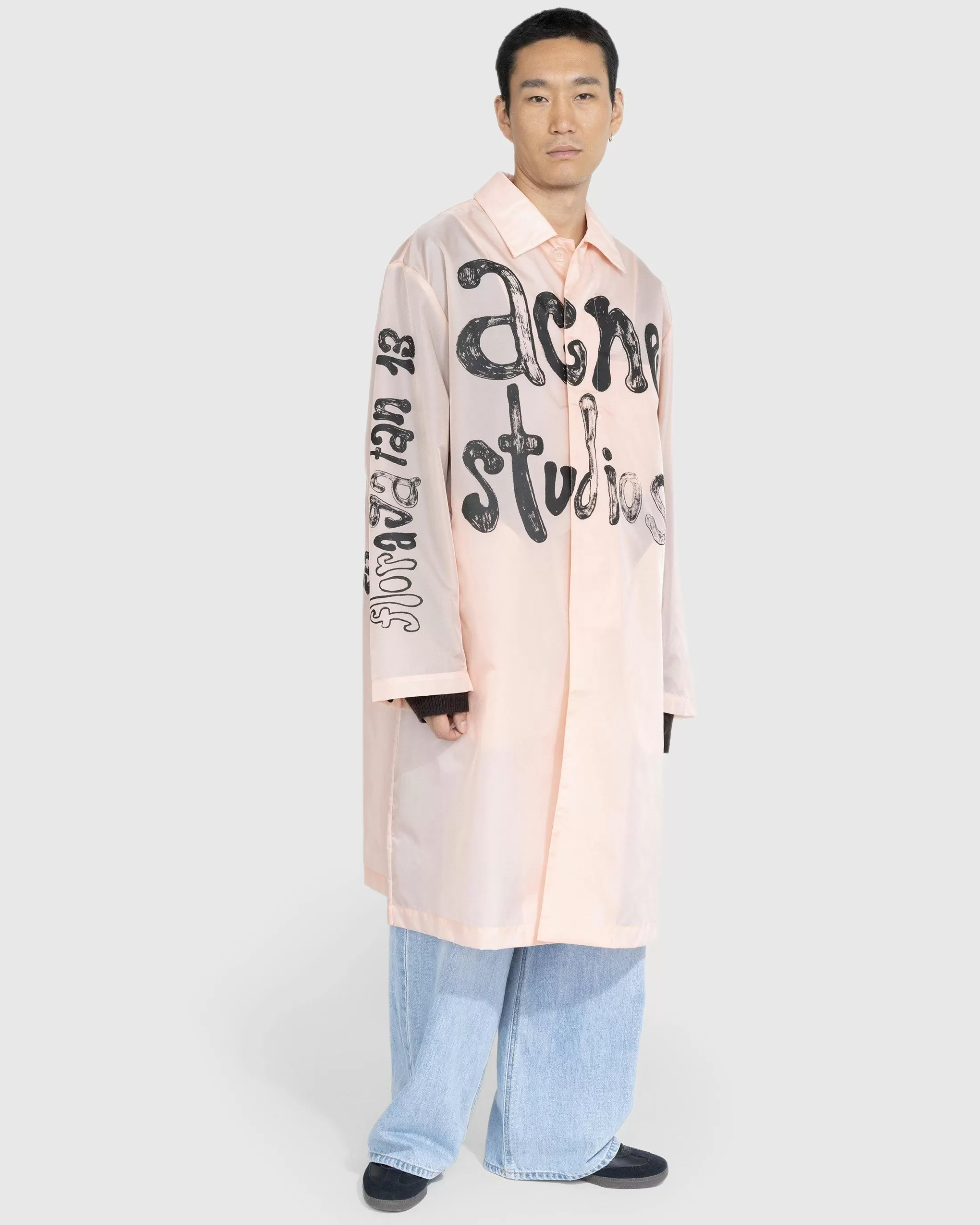 Outlet Acne Studios Packable Trench Coat Pink peachpink