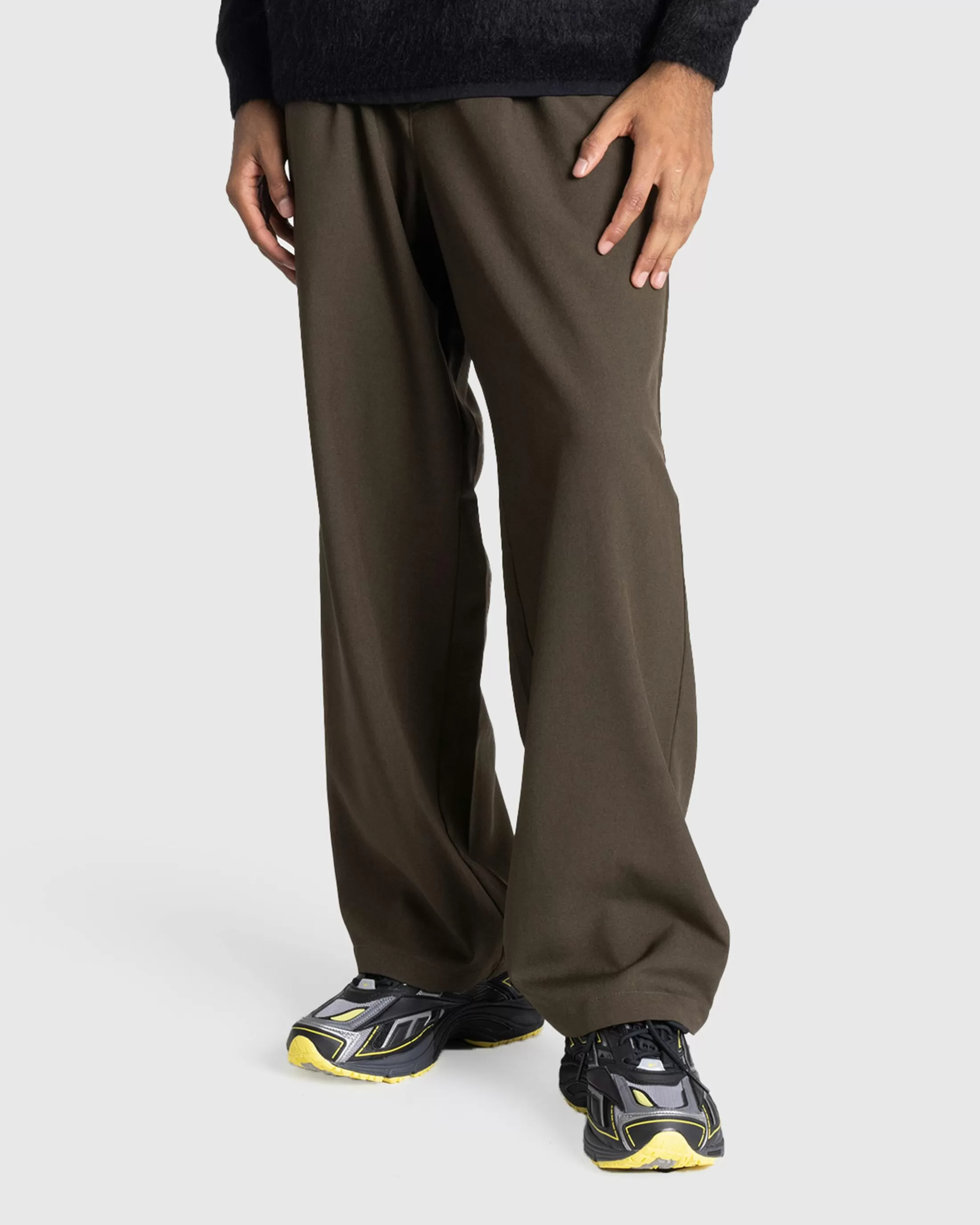 Outlet And Wander PE Melange Twill Wide Pants khaki