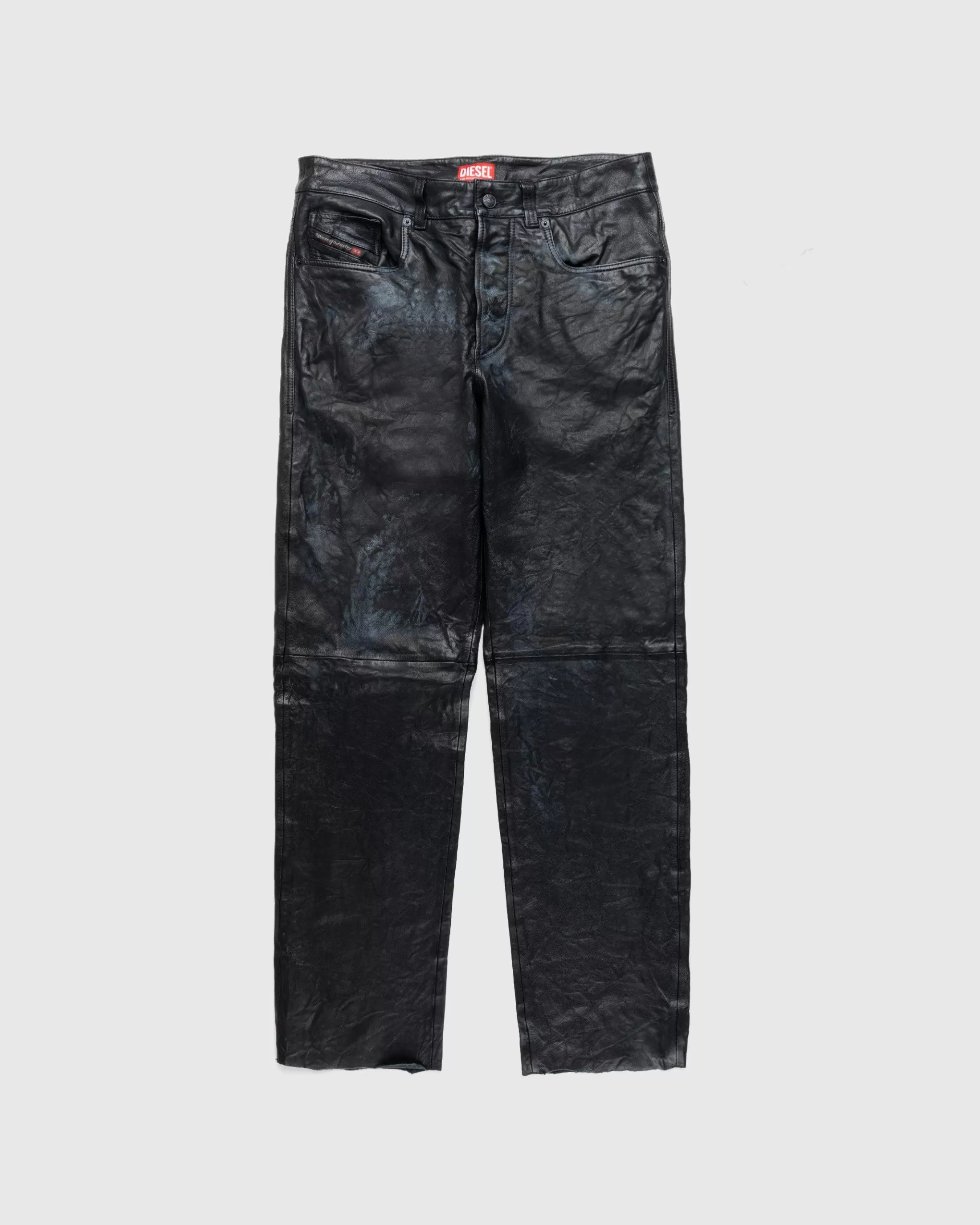 Best Diesel P-MACS-LTH Leather Trousers Black blackblackblack